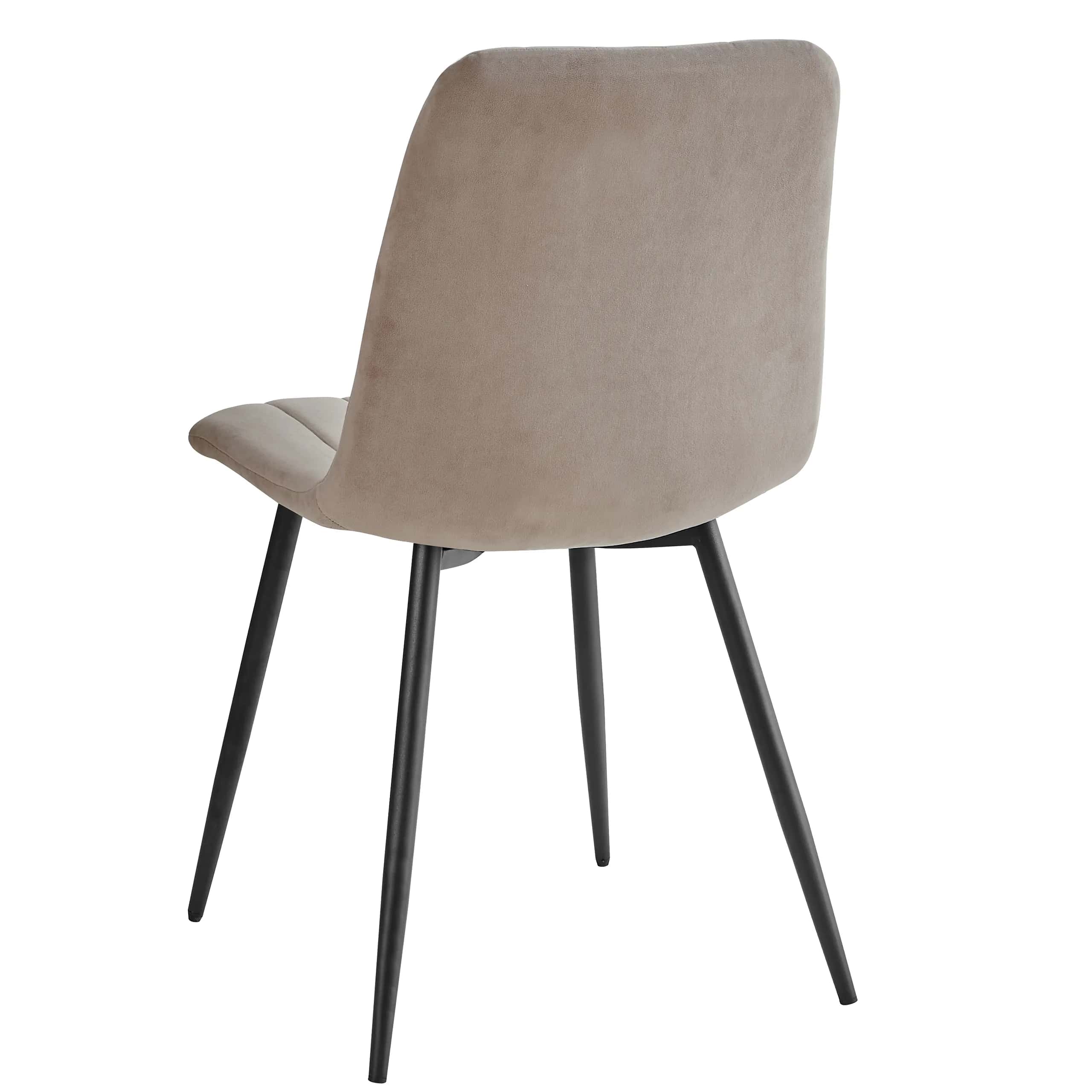 Krzesło tapicerowane do jadalni welurowe taupe NOVA KT112 – miniatura 4