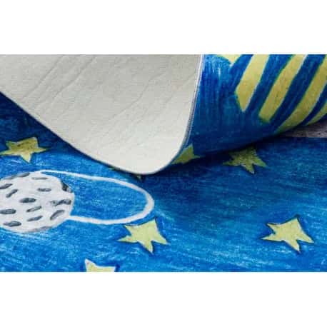 Dywan do prania BAMBINO 2265 Kosmos, rakieta dla dzieci, antypoślizgowy – miniatura 5
