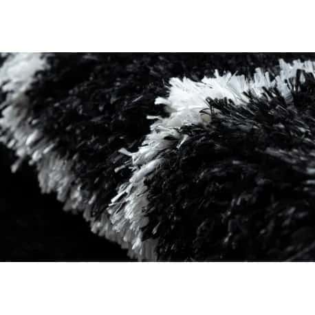 Dywan FLUFFY 2373 koło, shaggy kratka, trellis - antracyt / biały – miniatura 5
