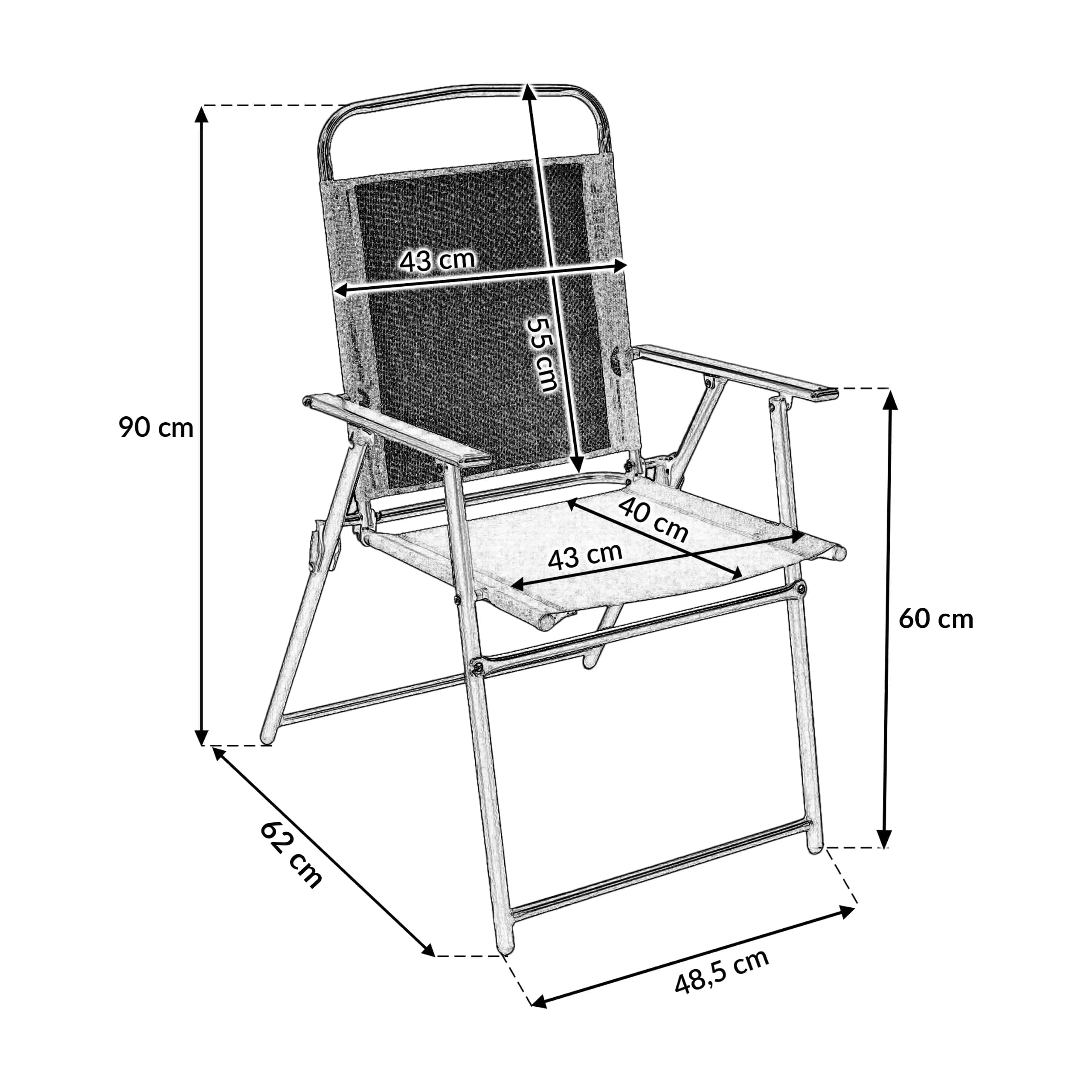 Zestaw mebli ogrodowych z parasolem CHILE 4os. czarny – miniatura 4
