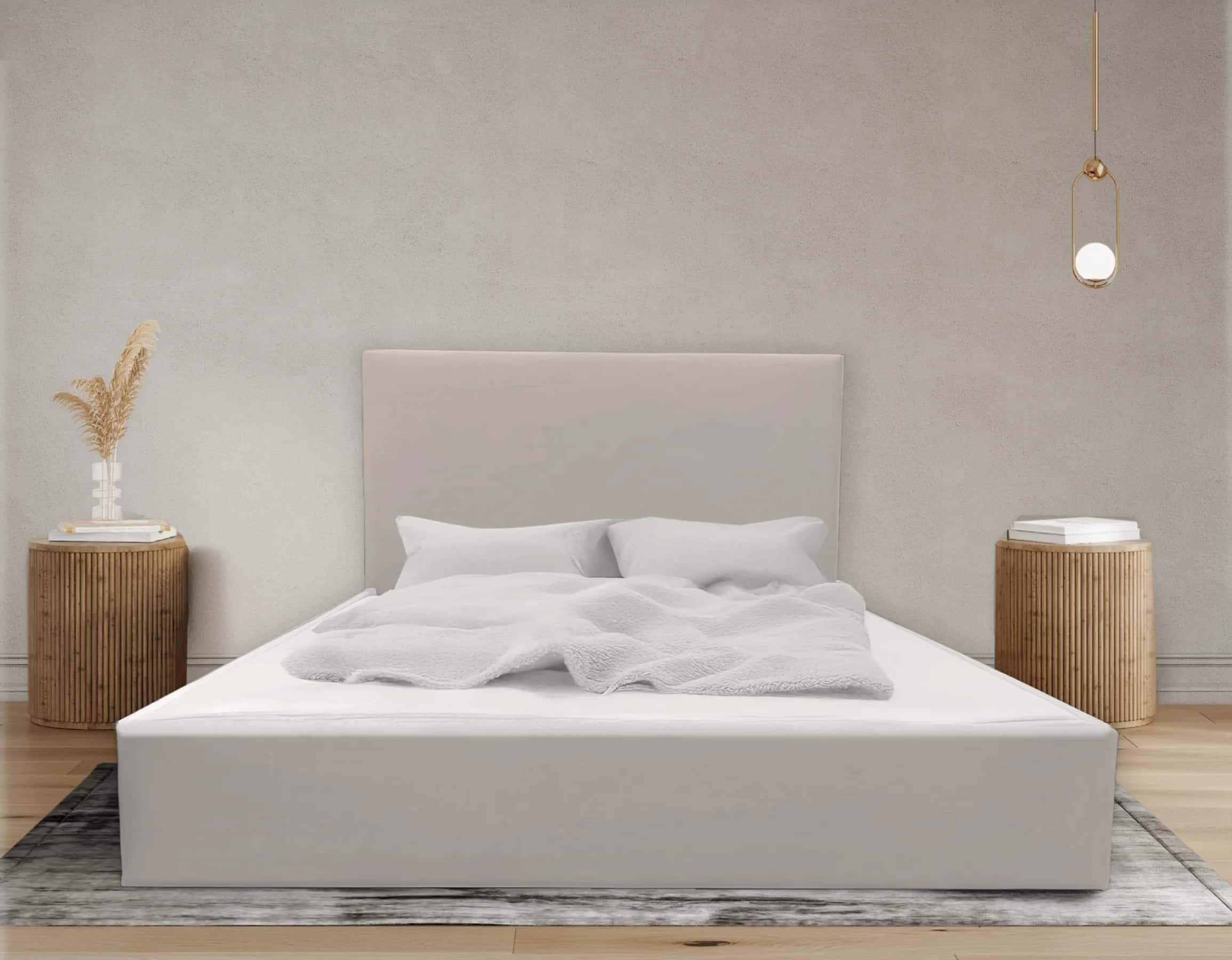 LT101 Łóżko Velio 160x2x115 taupe – miniatura 1