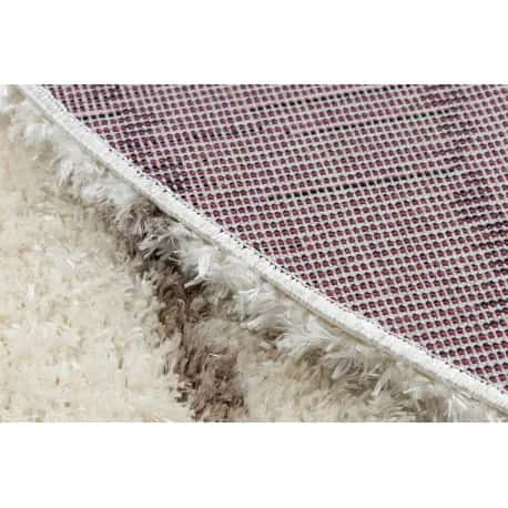 Dywan FLUFFY 2371 koło shaggy paski - krem / beż – miniatura 3