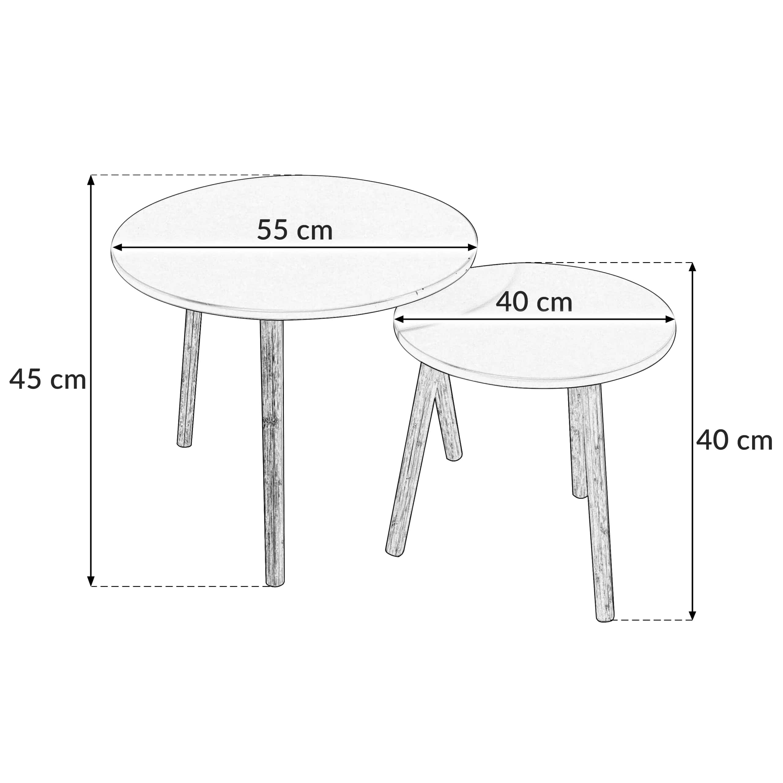 SK118B Stoliki kaw 40x40/55x45 BIAŁY KKK – miniatura 8