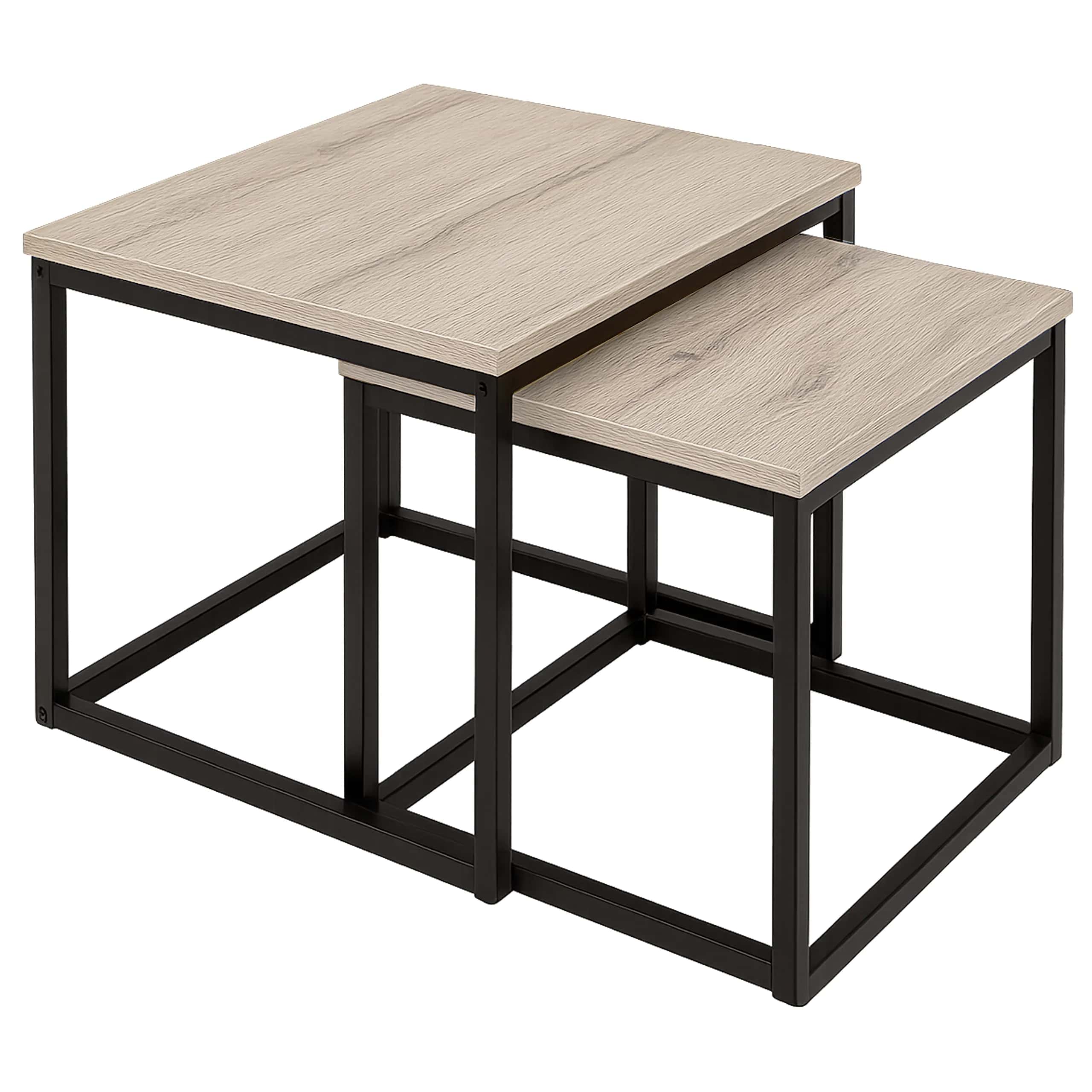 Stolik kawowy kwadratowy 2szt SONOMA SK101S 50x50,5/45x45,5cm – miniatura 1