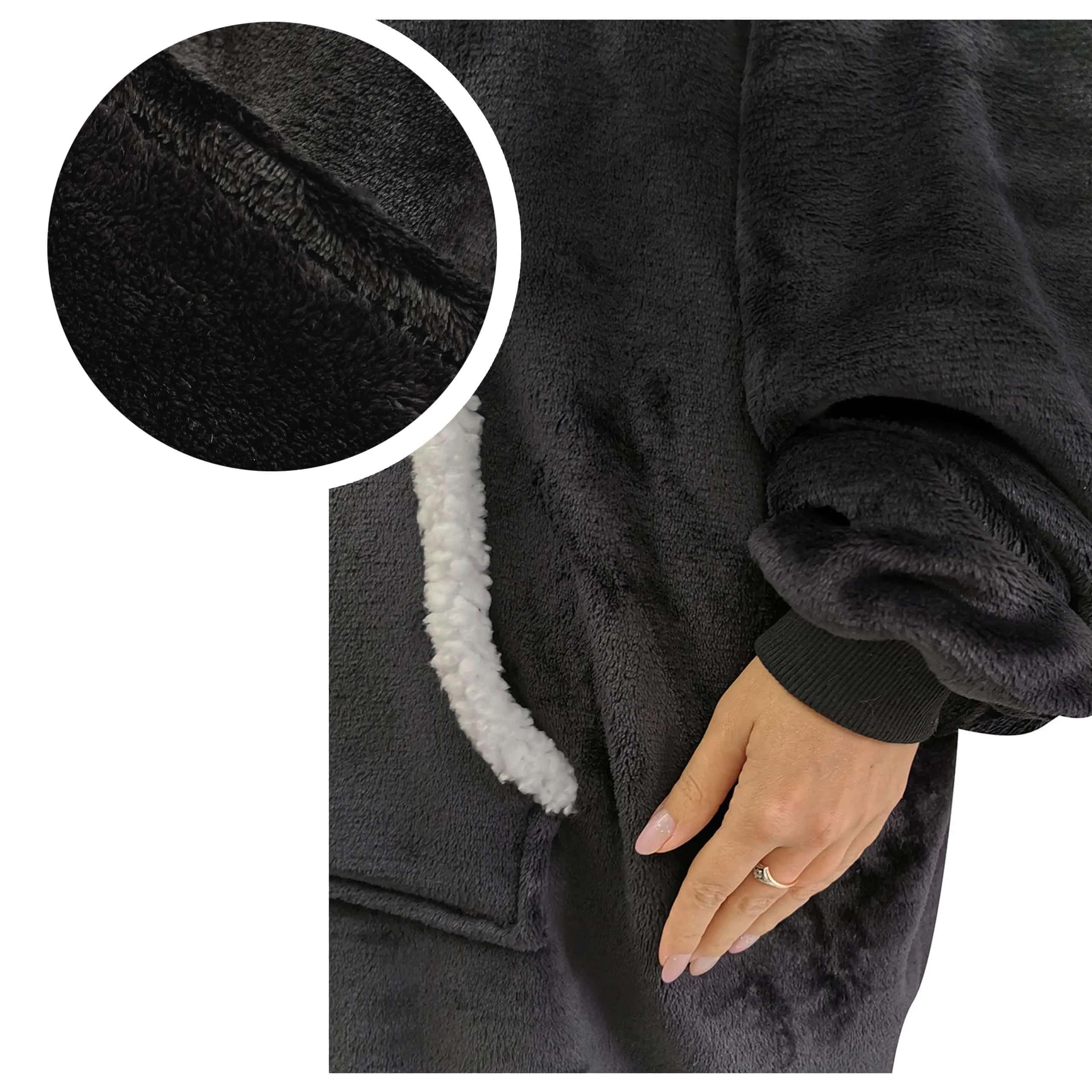 Bluza z obszyciem czarna – miniatura 2