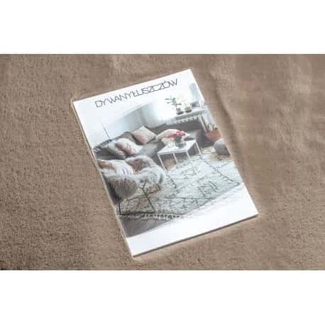 Dywan BUNNY taupe beż IMITACJA FUTRA KRÓLIKA – miniatura 2