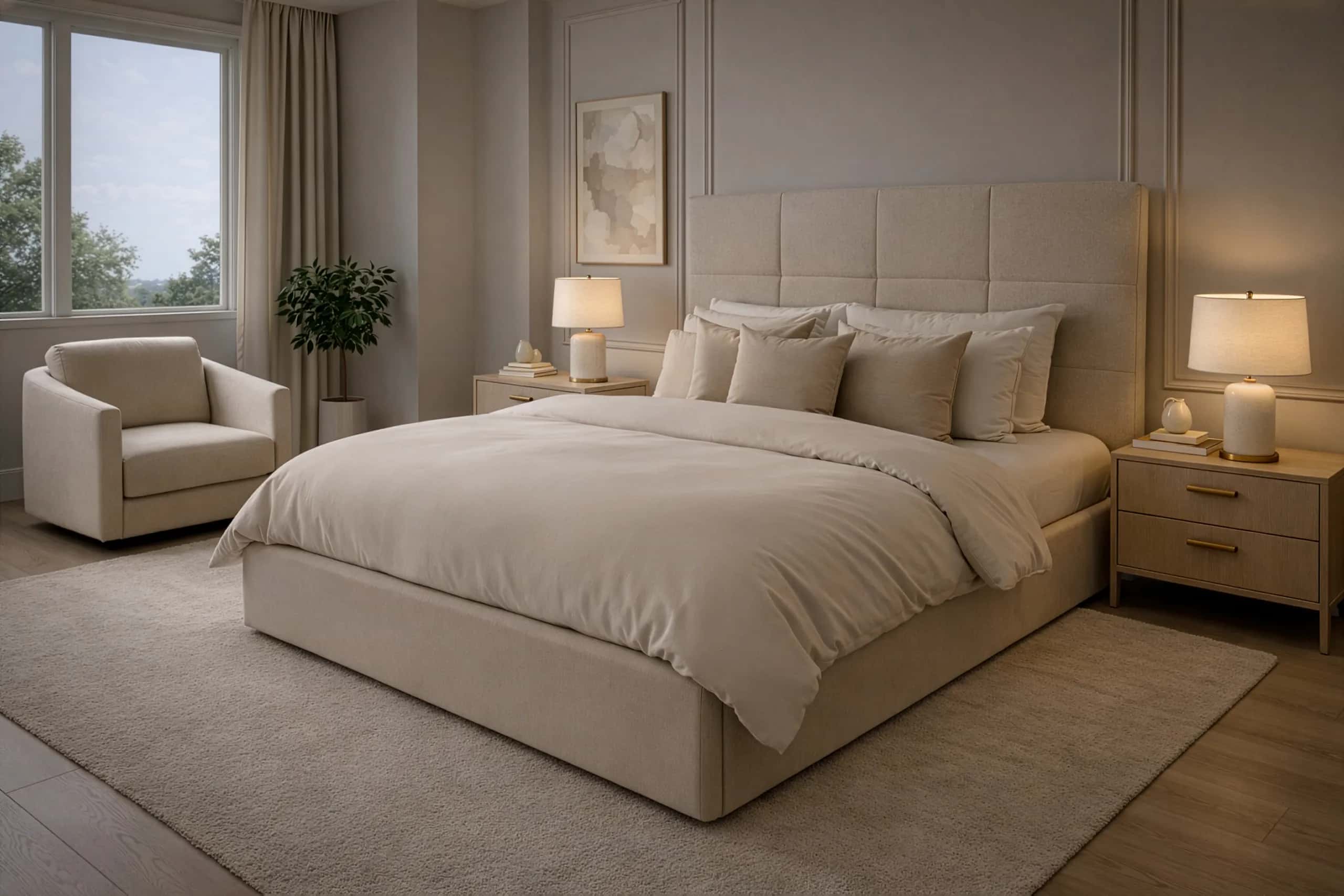 LT103 Łóżko Quadro 160x2x117 taupe – miniatura 5