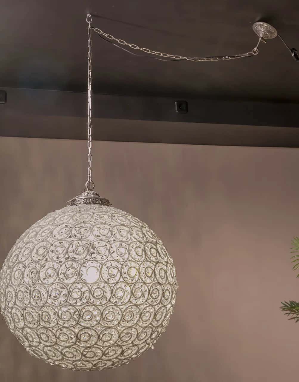Lampa kula SAILOR metal/szkło/kryształ_ALURO – miniatura 3