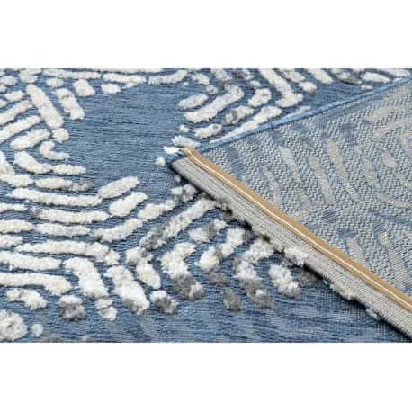 Dywan Strukturalny SOLE D3841 Heksagony - płasko tkany niebieski / beż – miniatura 3