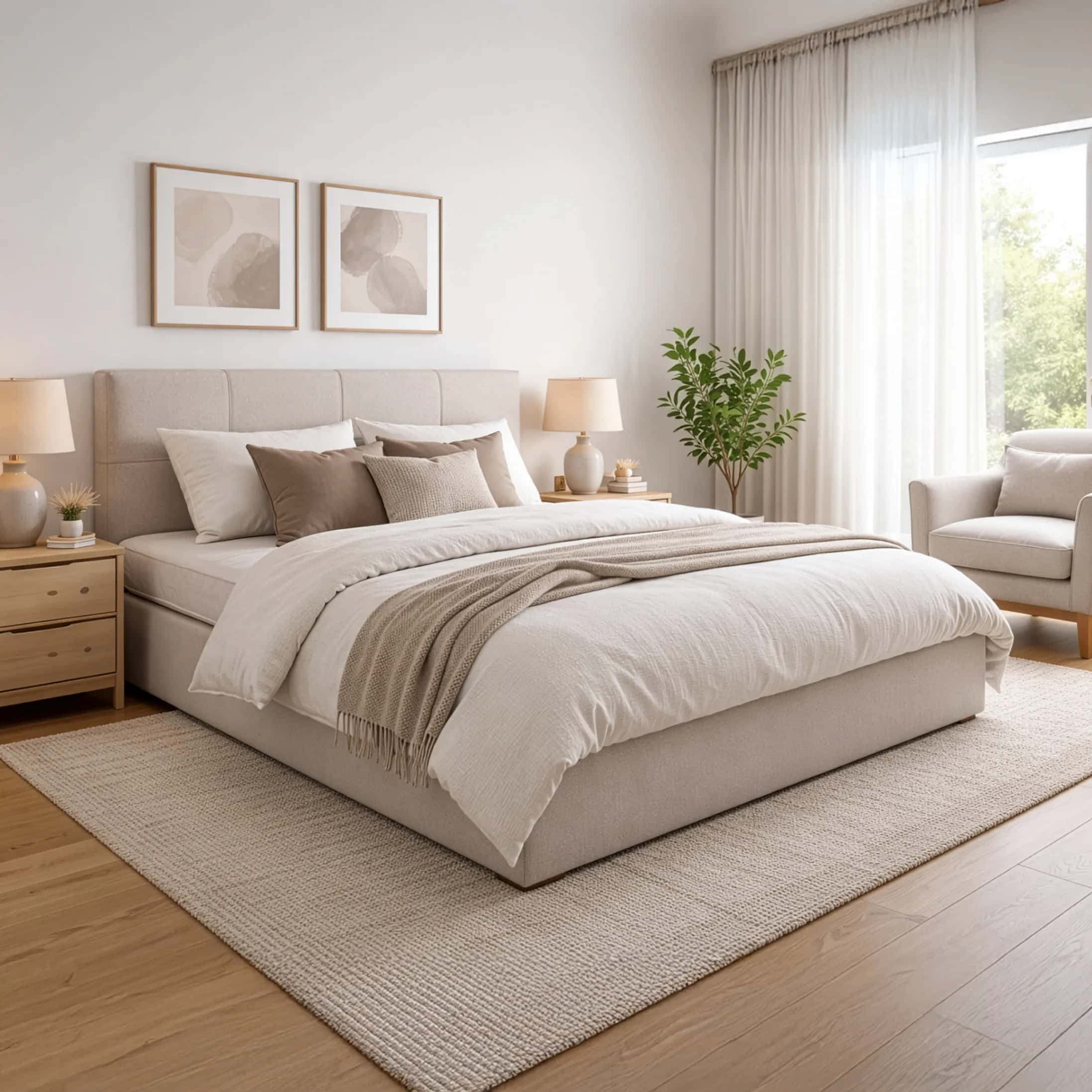 LT103 Łóżko Quadro 160x2x81 taupe – miniatura 1