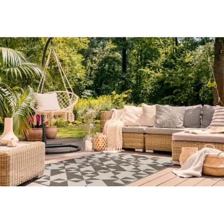 DYWAN SZNURKOWY SIZAL FLOORLUX 20489 champagne / taupe TRÓJKĄTY – miniatura 2