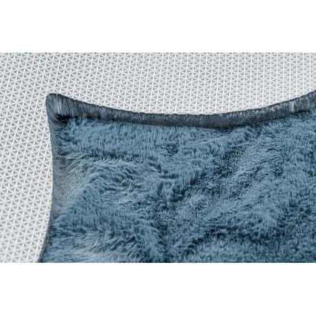 Dywan SHAPE 3106 Kwiatek Shaggy - niebieski pluszowy, antypoślizgowy, do prania – miniatura 4