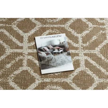 Dywan sizal FLAT 48957265 Geometryczny ROMBY naturalny beż sznurkowy – miniatura 2
