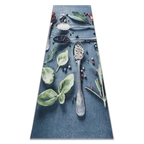 Dywan do prania ANDRE 1151 Łyżki, do kuchni, antypoślizgowy – miniatura 1