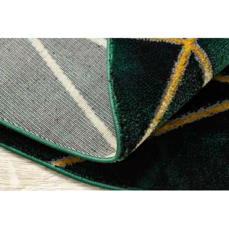 Dywan EMERALD ekskluzywny 1022 koło - glamour, stylowy marmur, geometryczny butelkowa zieleń / złoty – miniatura 4