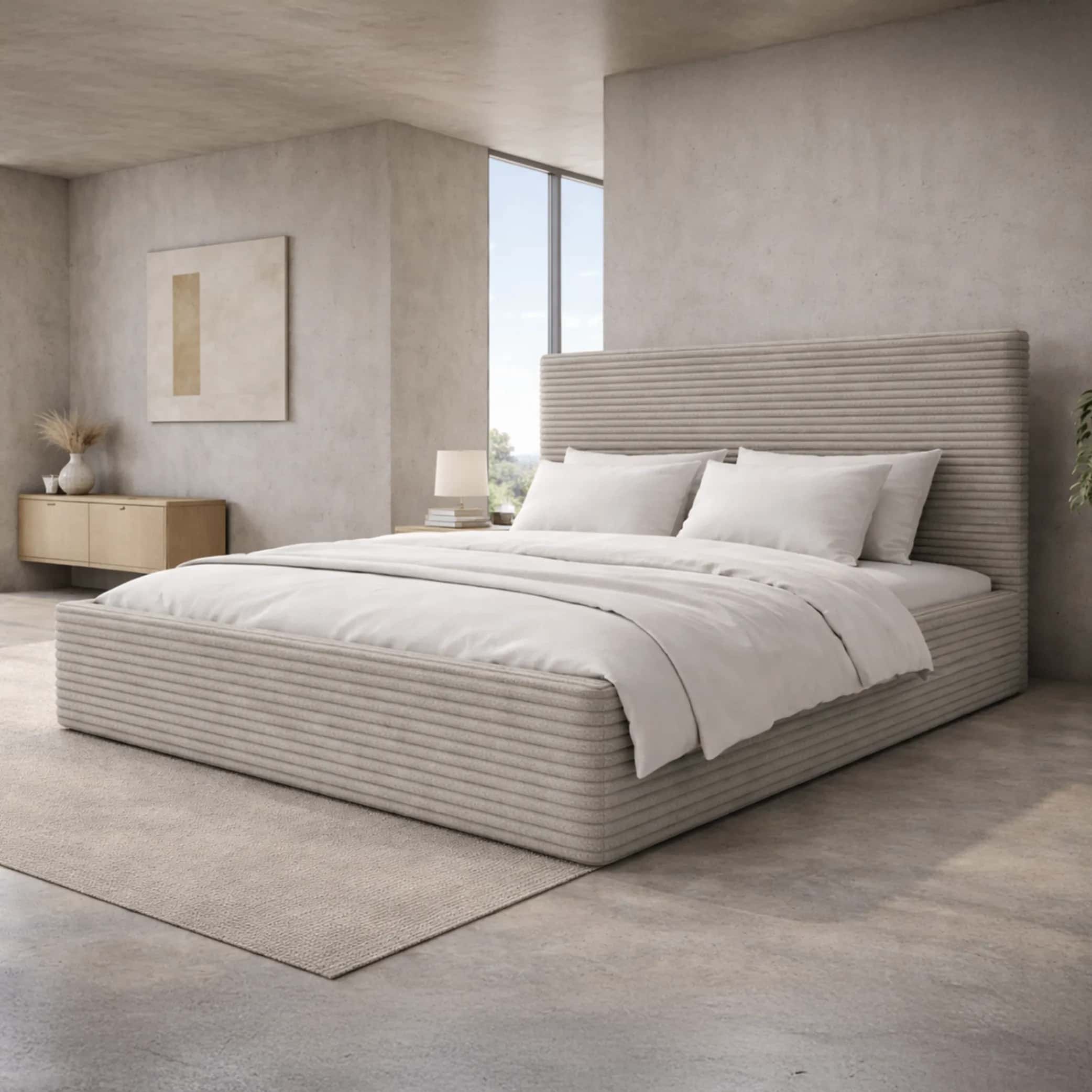 LT100 Łóżko Cordo 160x2x115 taupe – miniatura 1