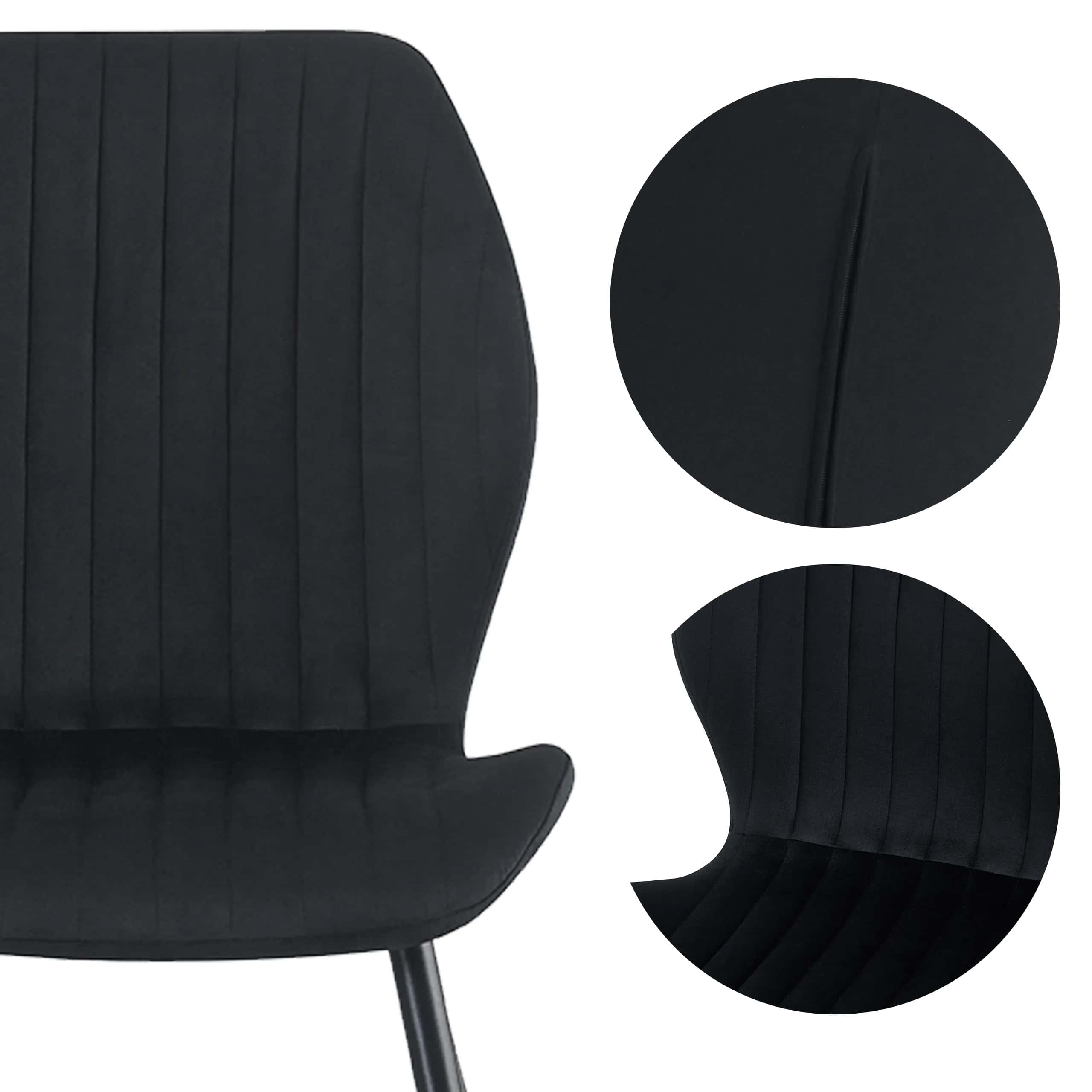 KT119 Krzesło Zoya PAS VEL Czarny – miniatura 5