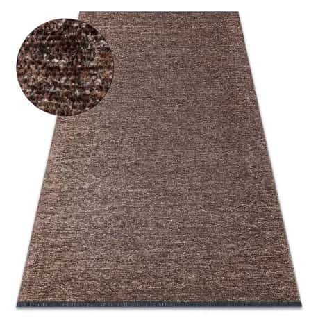 Dywan FLORENCE 24021 Jednolity, glamour, płasko tkany, frędzle - brązowy – miniatura 1