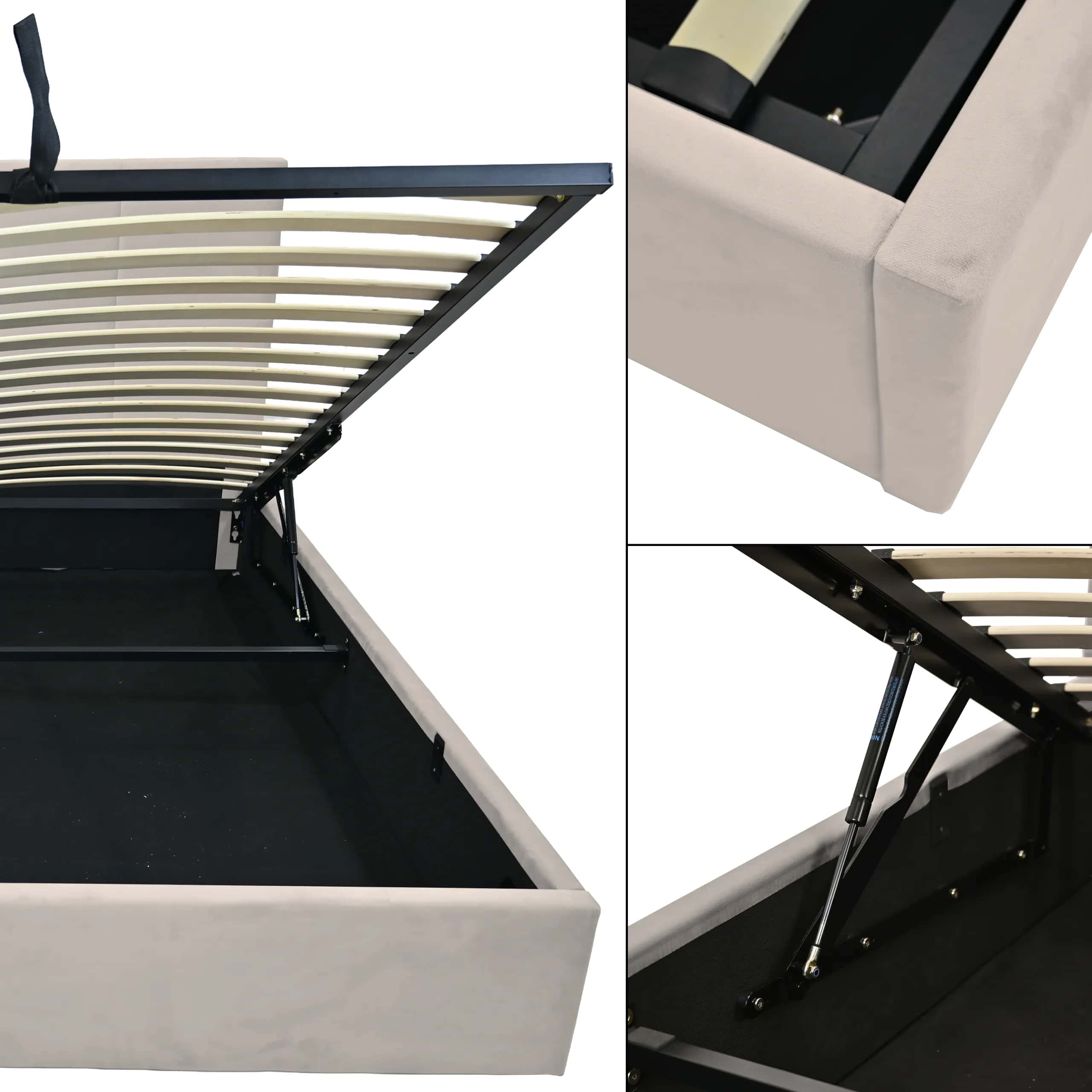 LT103 Łóżko Quadro 160x2x117 taupe – miniatura 6