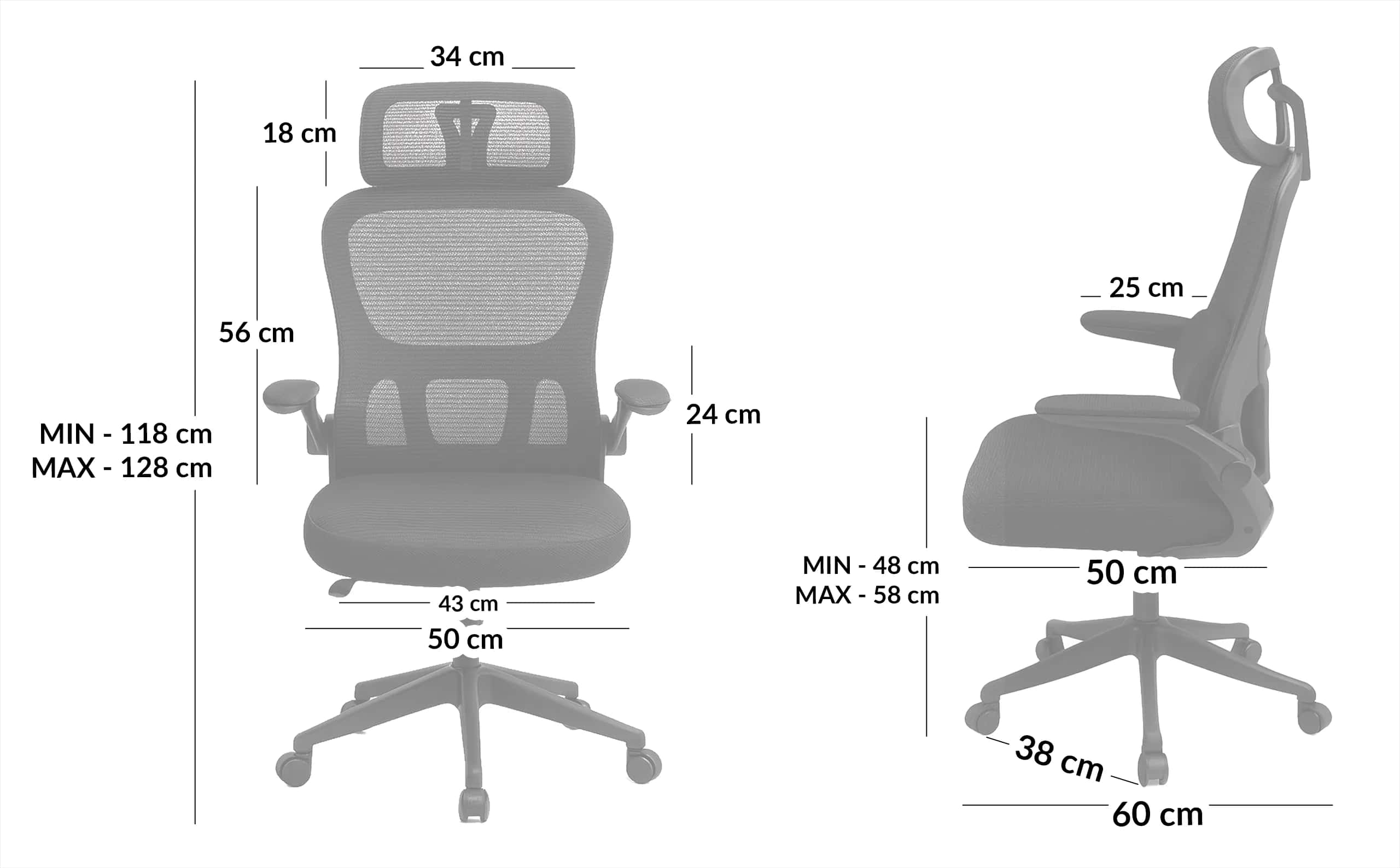 KB112 Krzesło biurowe CZARNY – miniatura 6