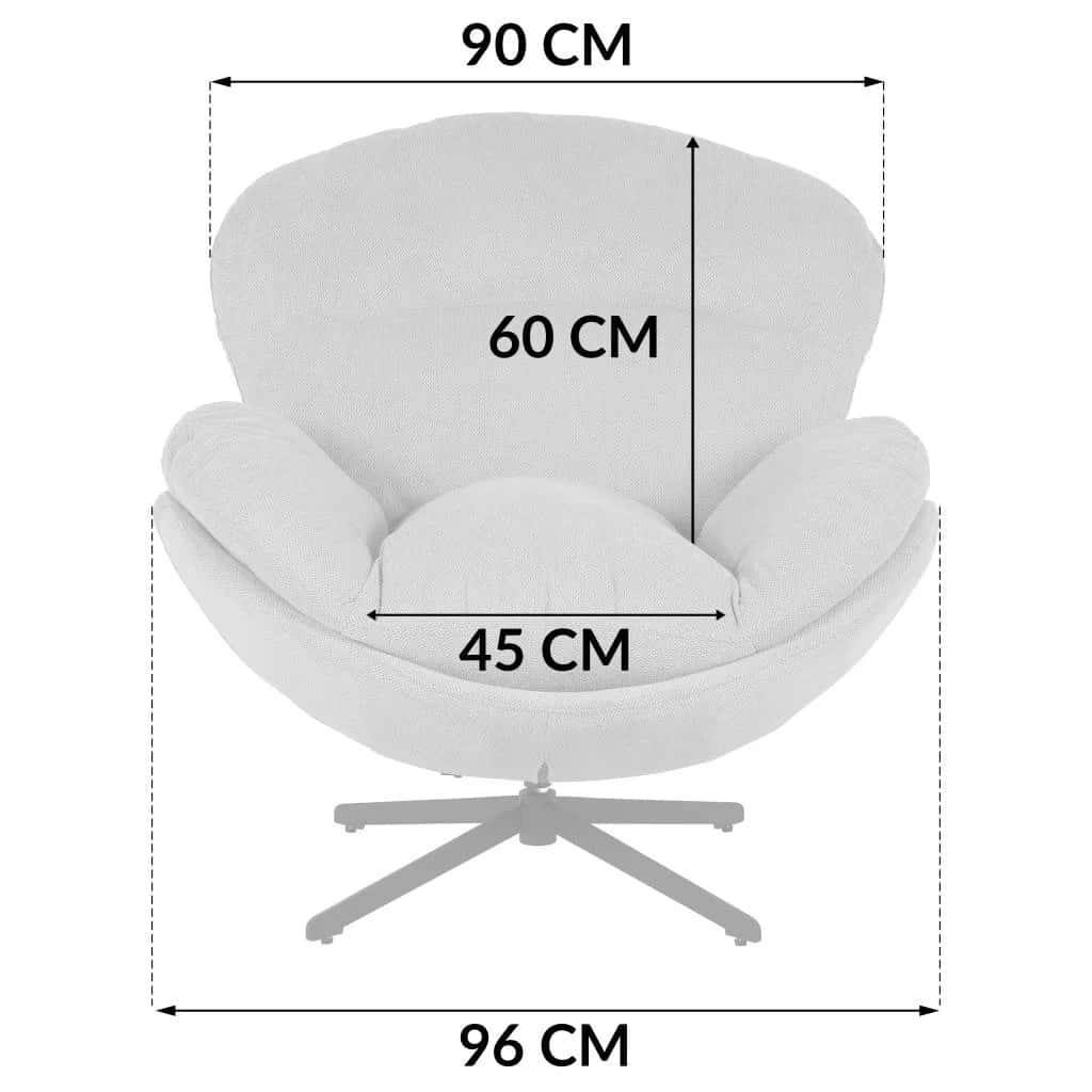 Fotel CALEB 3D latte – miniatura 2