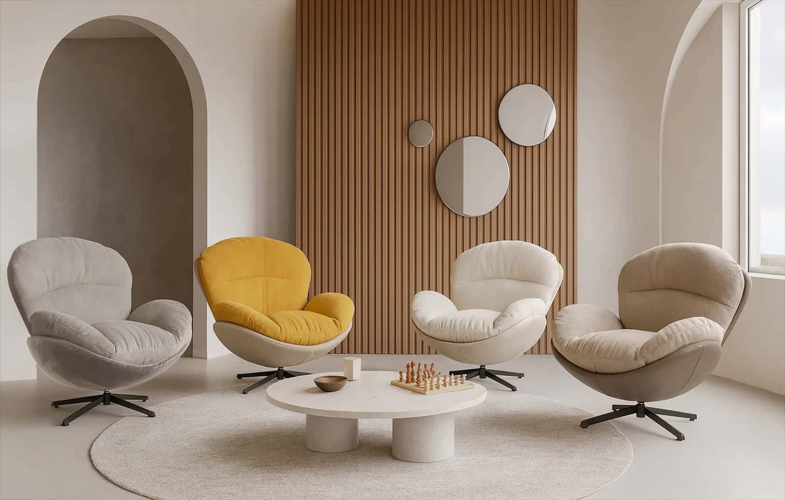 Fotel CALEB 3D taupe – miniatura 6