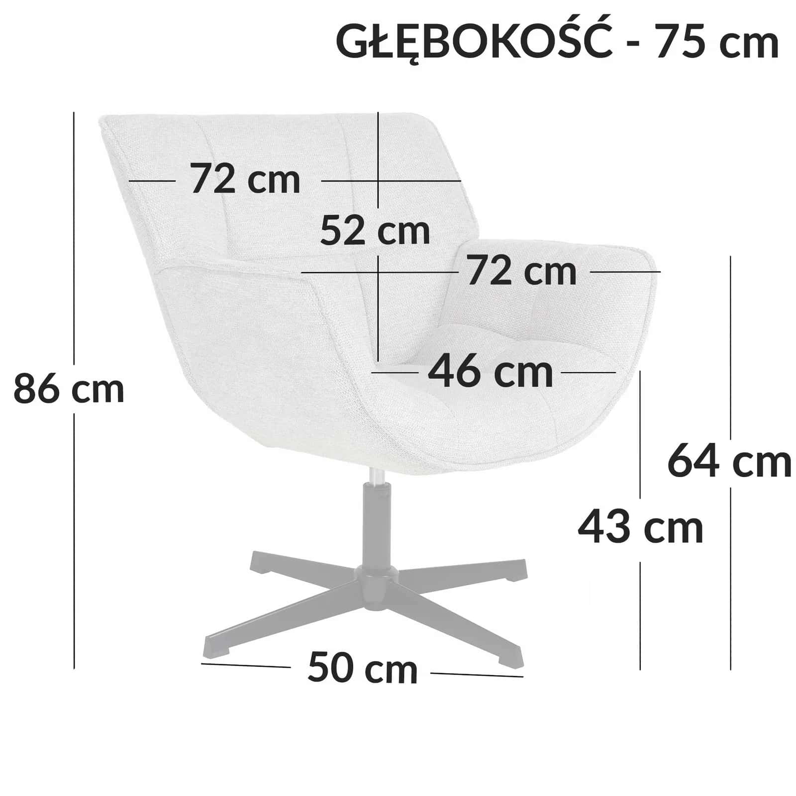 Fotel plecionka JOSIE szary – miniatura 6