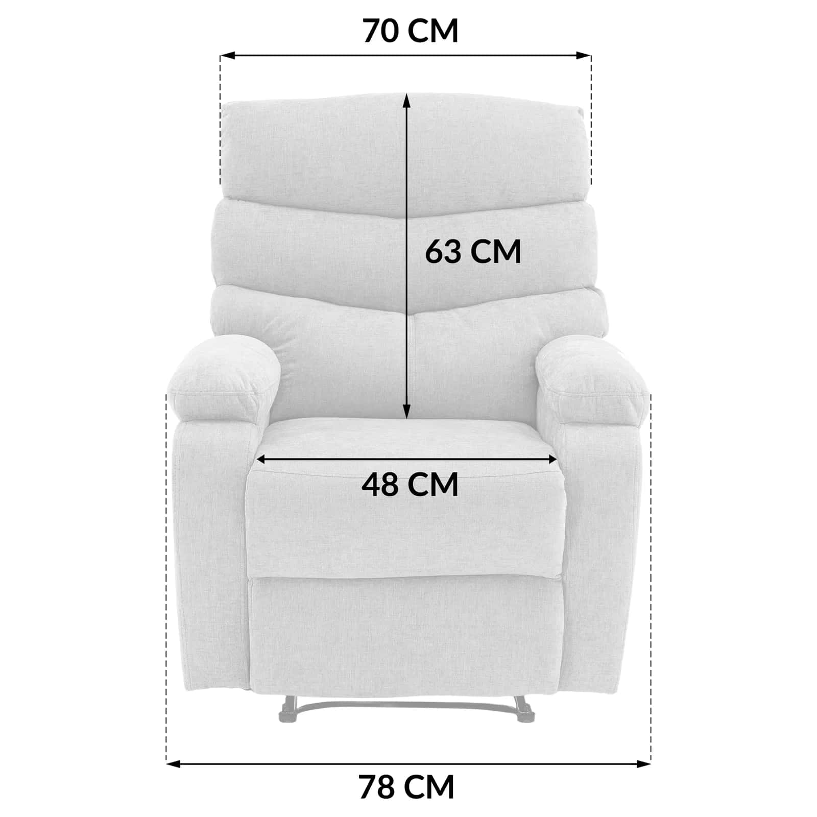 Fotel szenil recliner CASPER taupe – miniatura 9