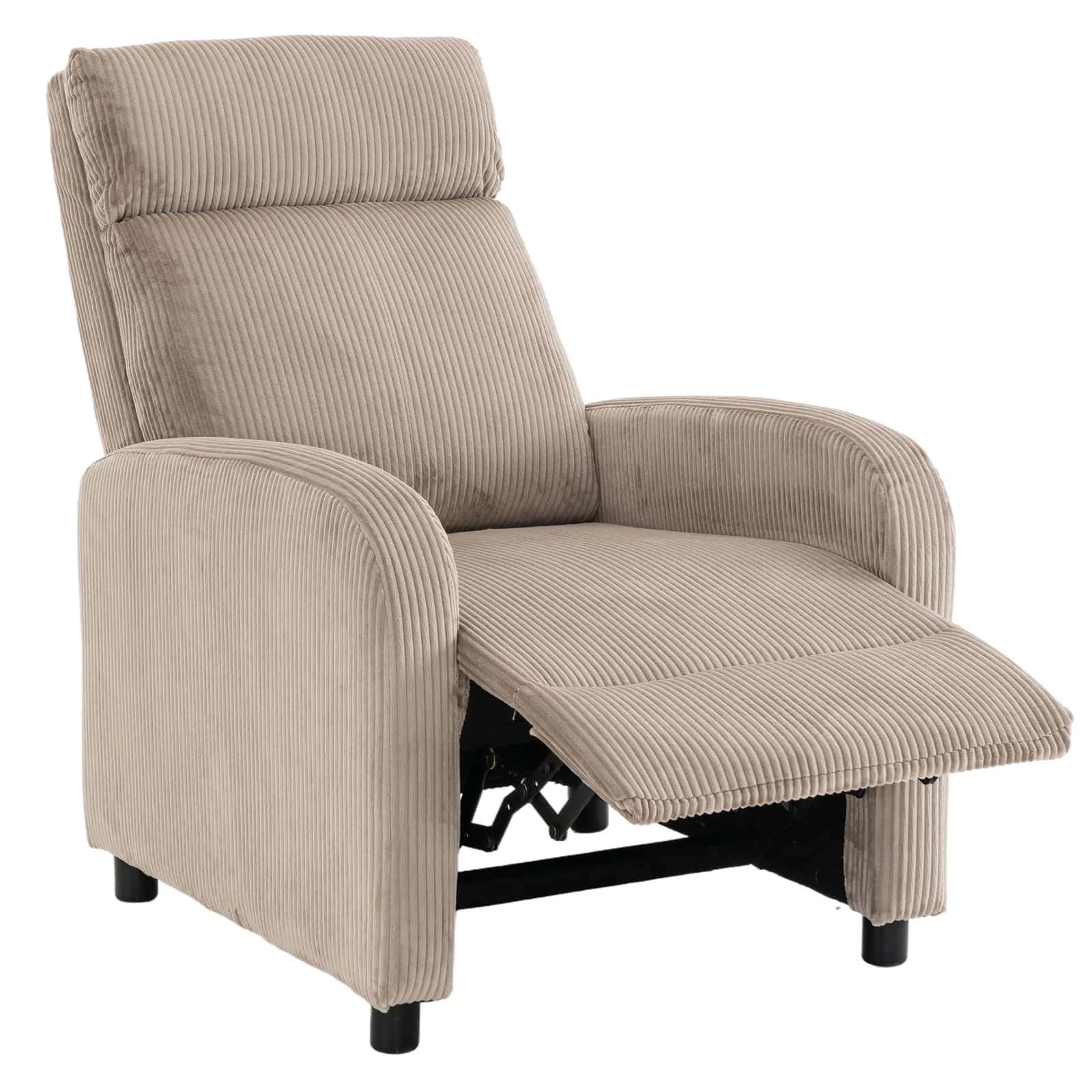Fotel sztruks recliner JOEL taupe – miniatura 5