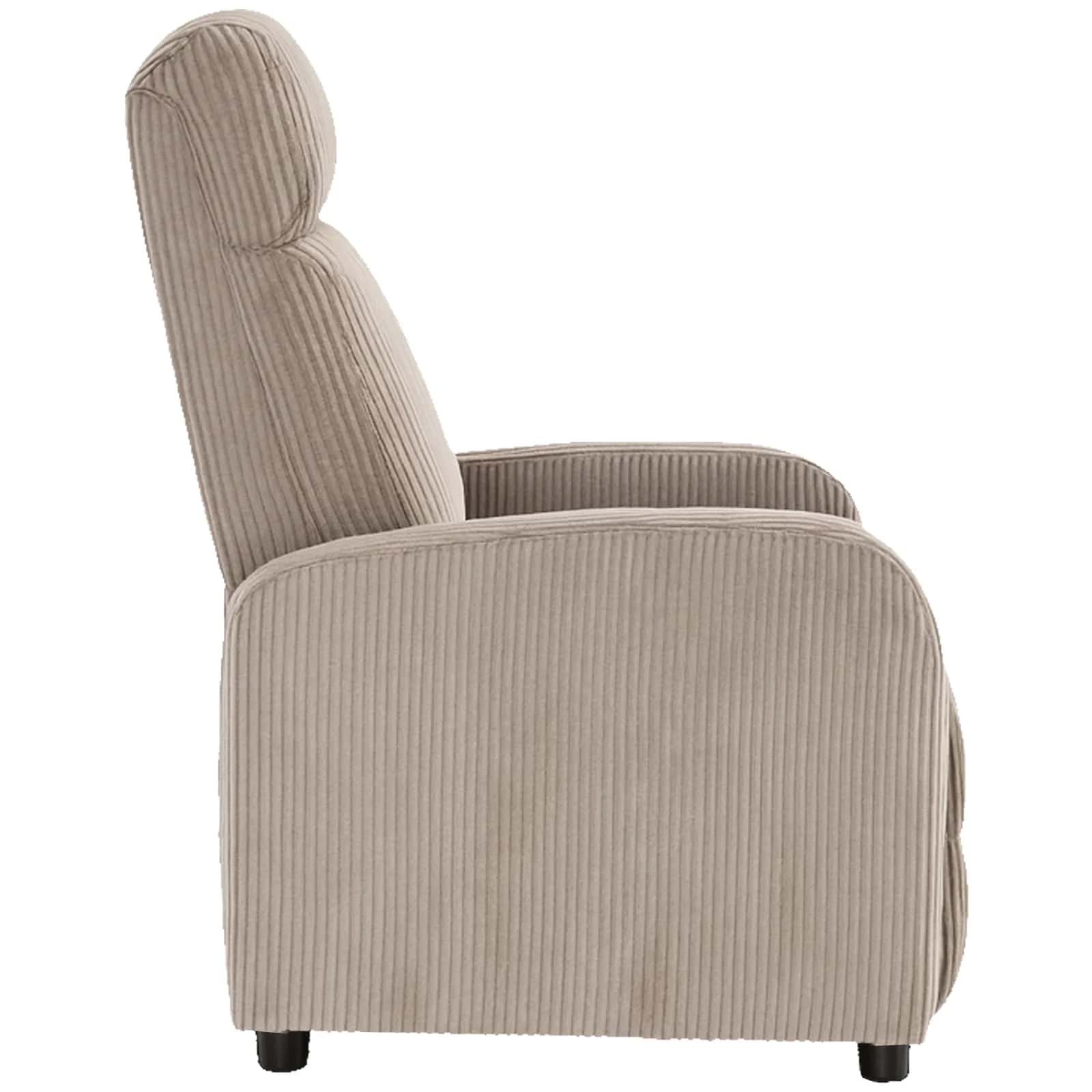 Fotel sztruks recliner JOEL taupe – miniatura 6