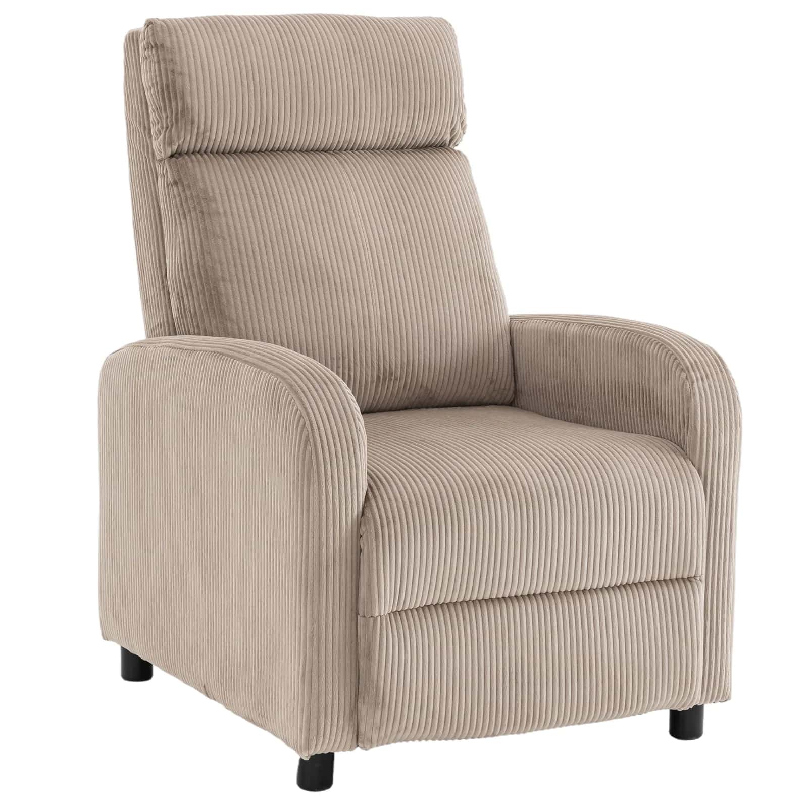 Fotel sztruks recliner JOEL taupe – miniatura 1