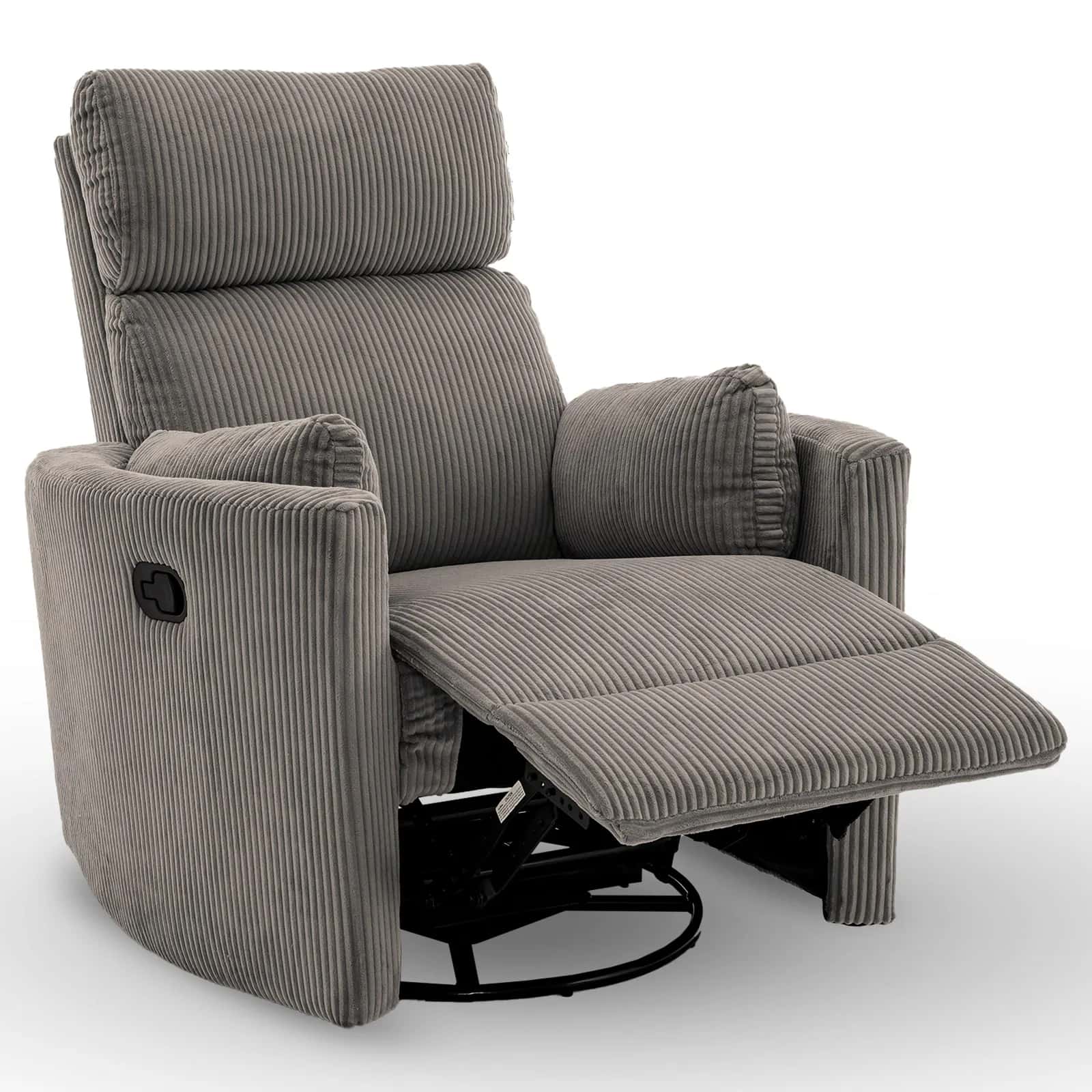 Fotel sztruks recliner WILMA szary – miniatura 1