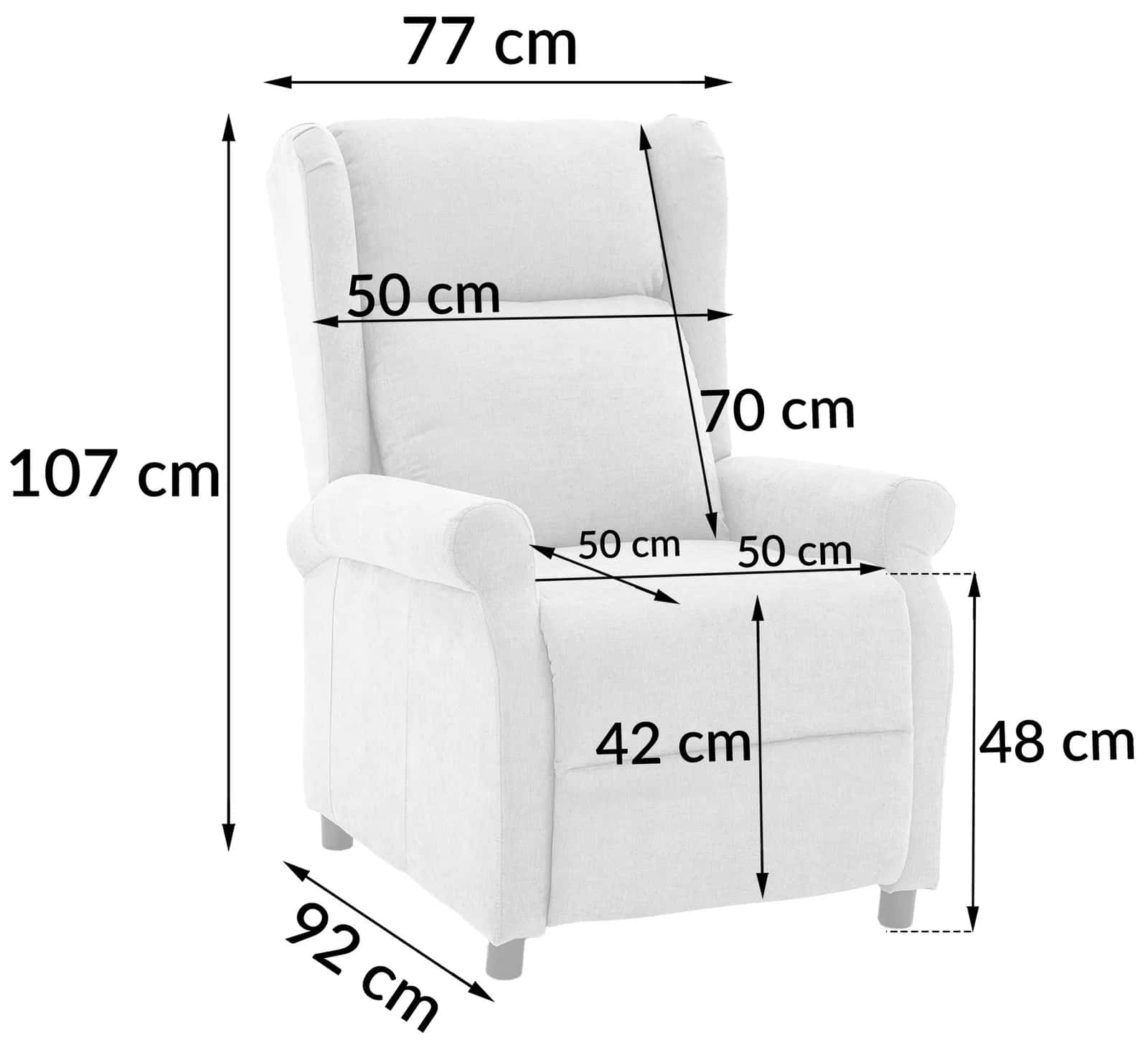 FW105 FOTEL FILIP Szen. Beż RECLINER – miniatura 4