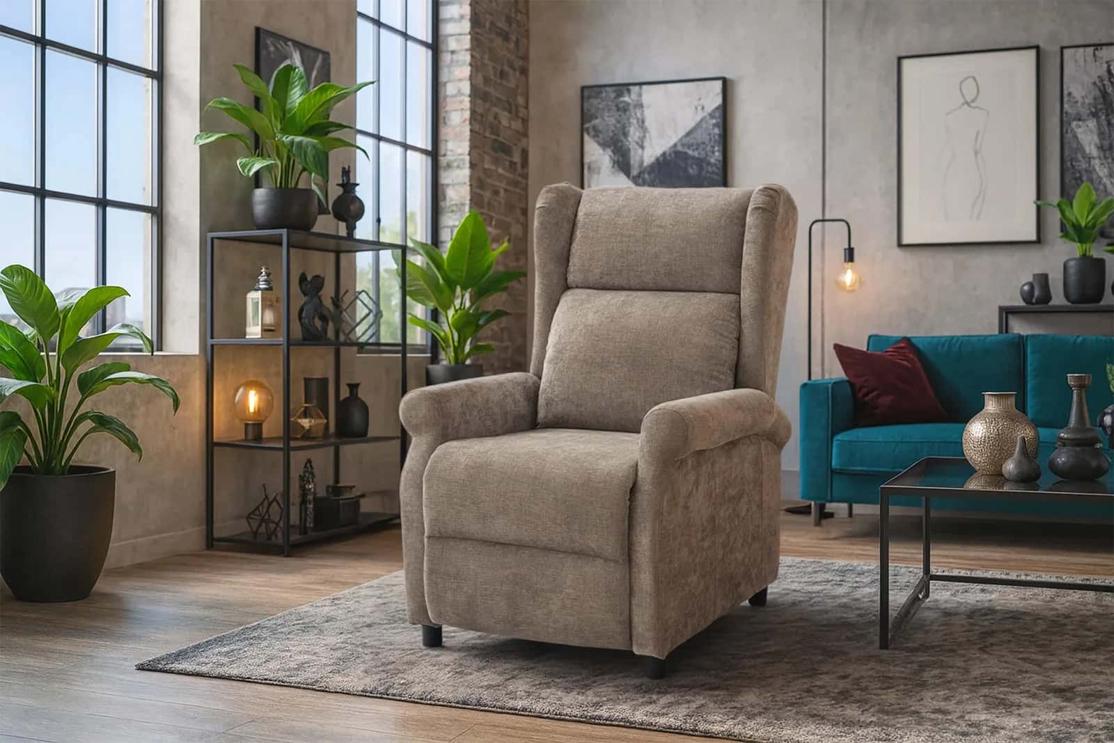 FW105 FOTEL FILIP Szen. Brąz Recliner – miniatura 3