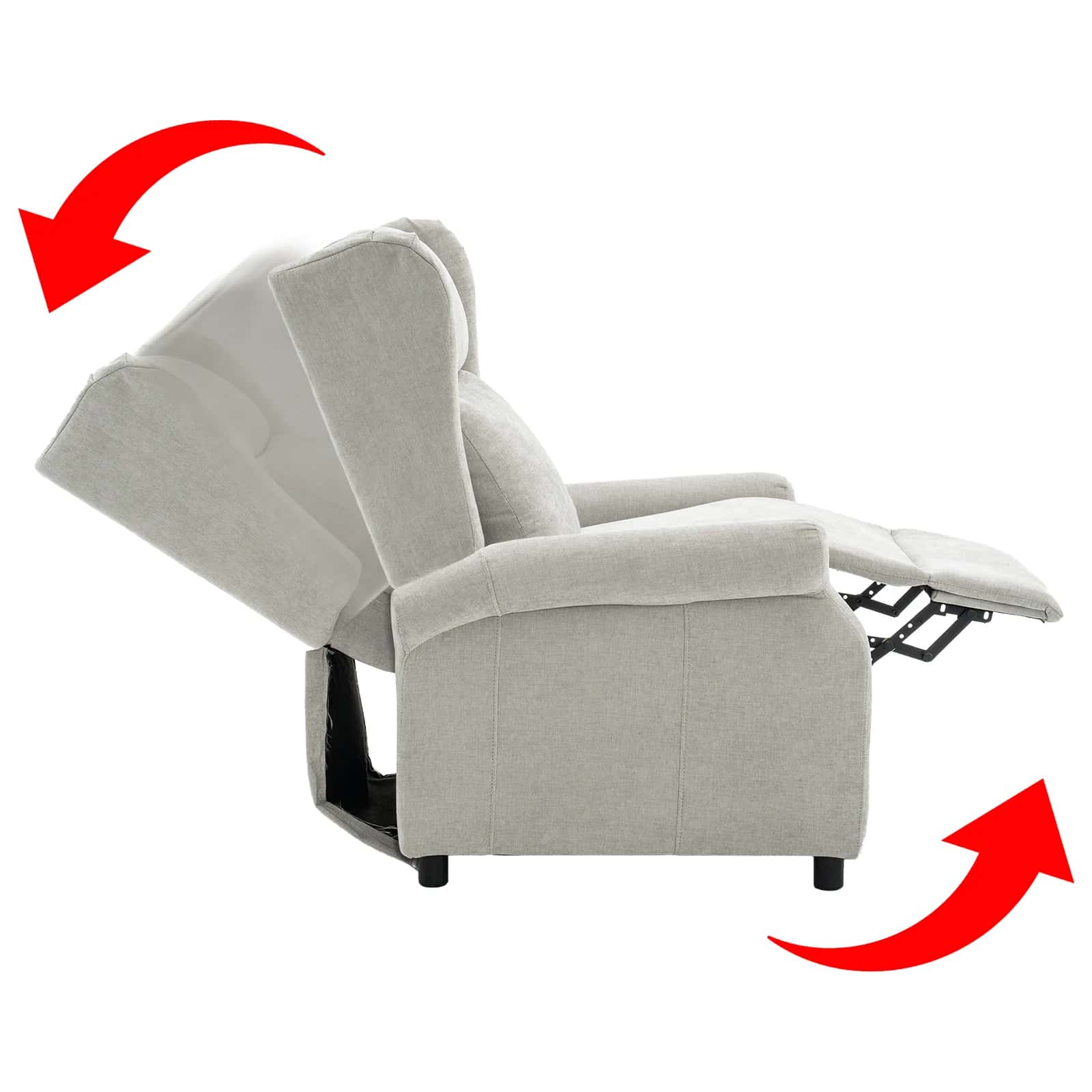Fotel szenil recliner KONRAD szary – miniatura 3