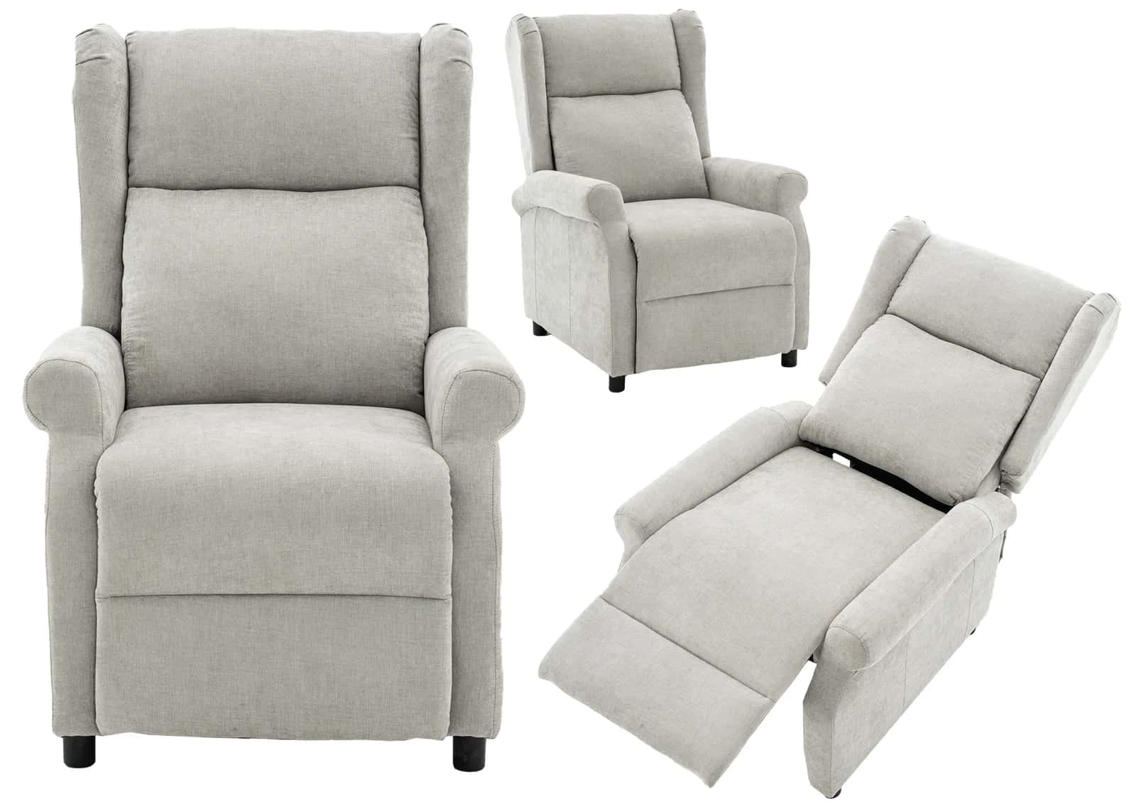 Fotel szenil recliner KONRAD szary – miniatura 2