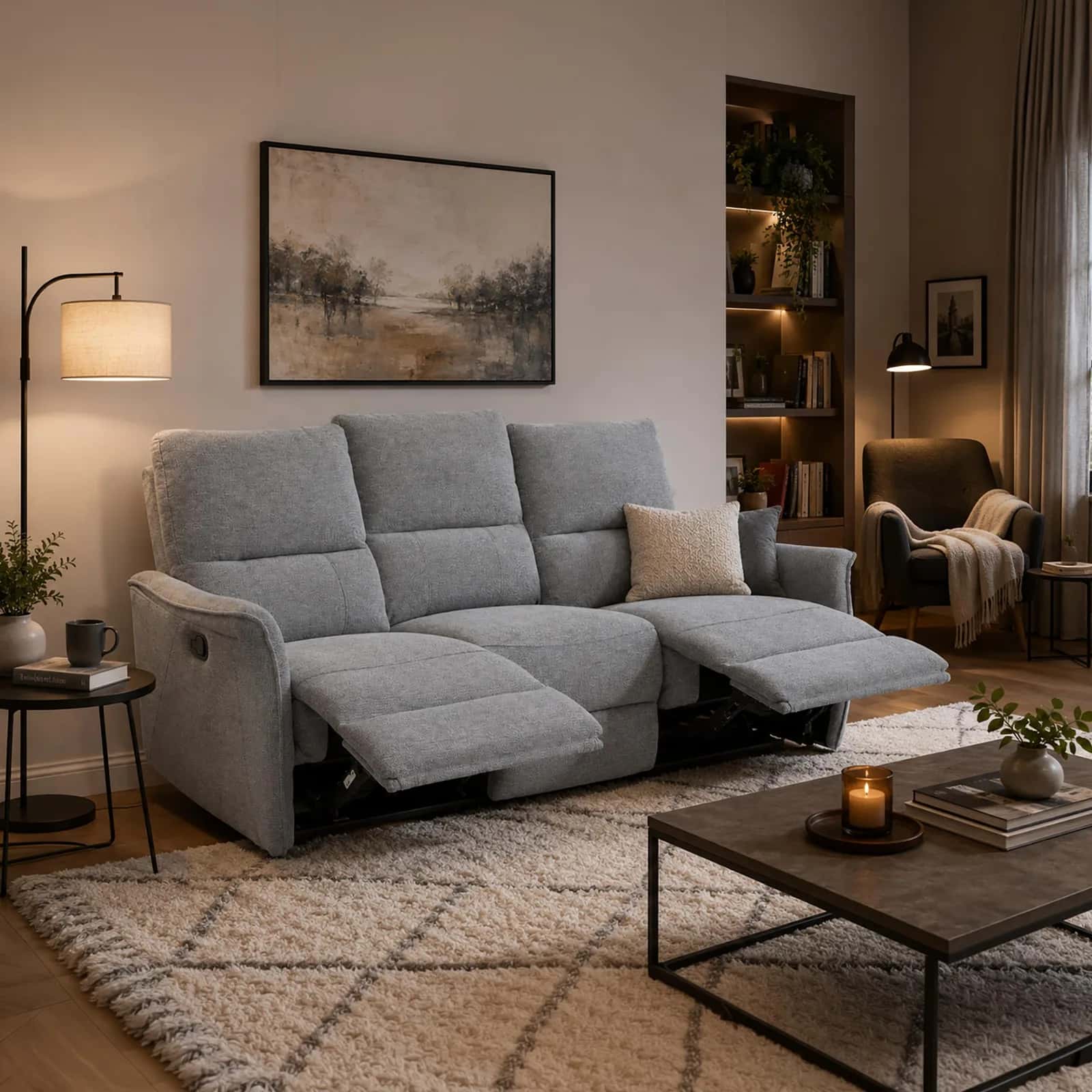 FW106-2 FOTEL TIMO DUO Szen. Szary Recliner – miniatura 9