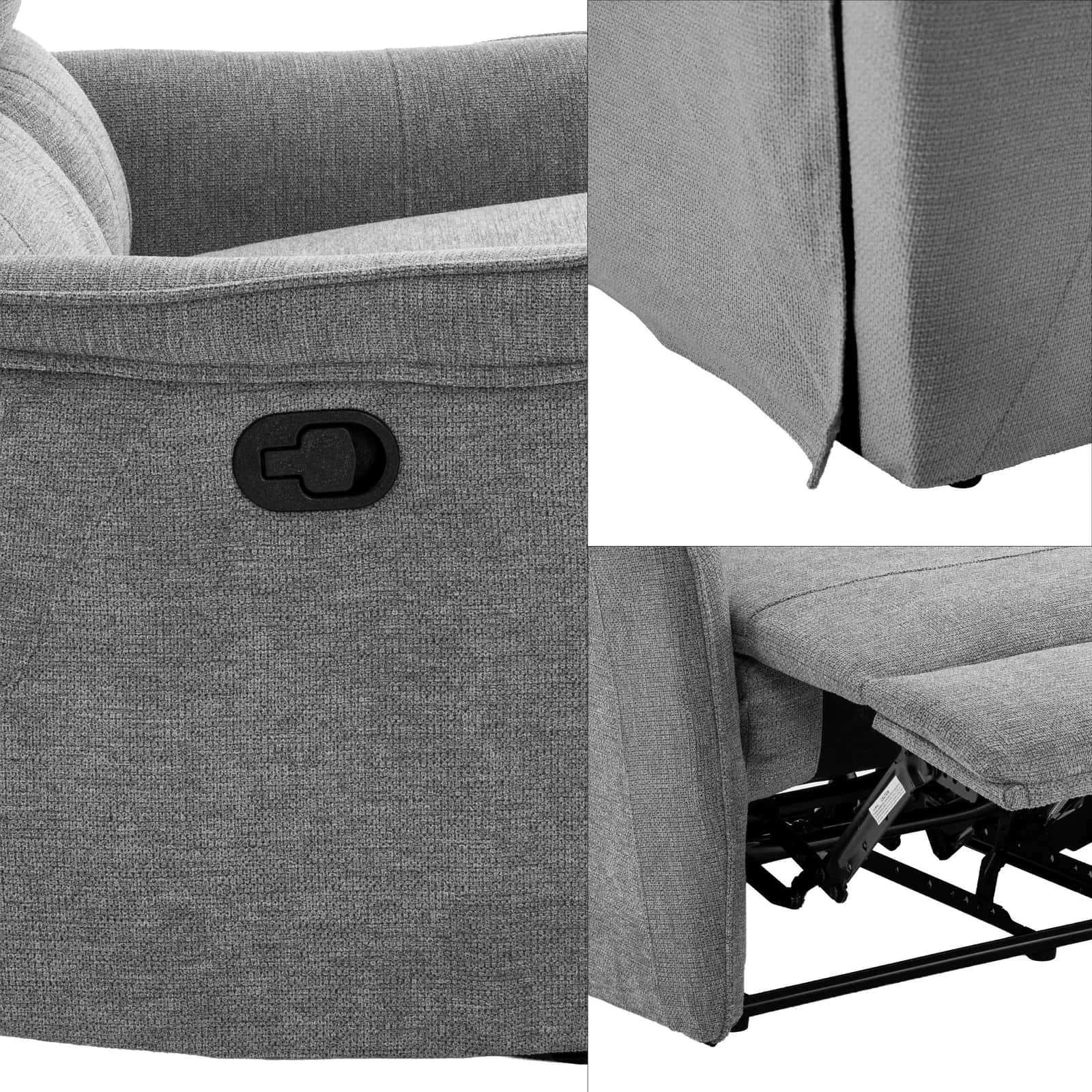 Fotel duo szenil recliner NORMAN szary – miniatura 7