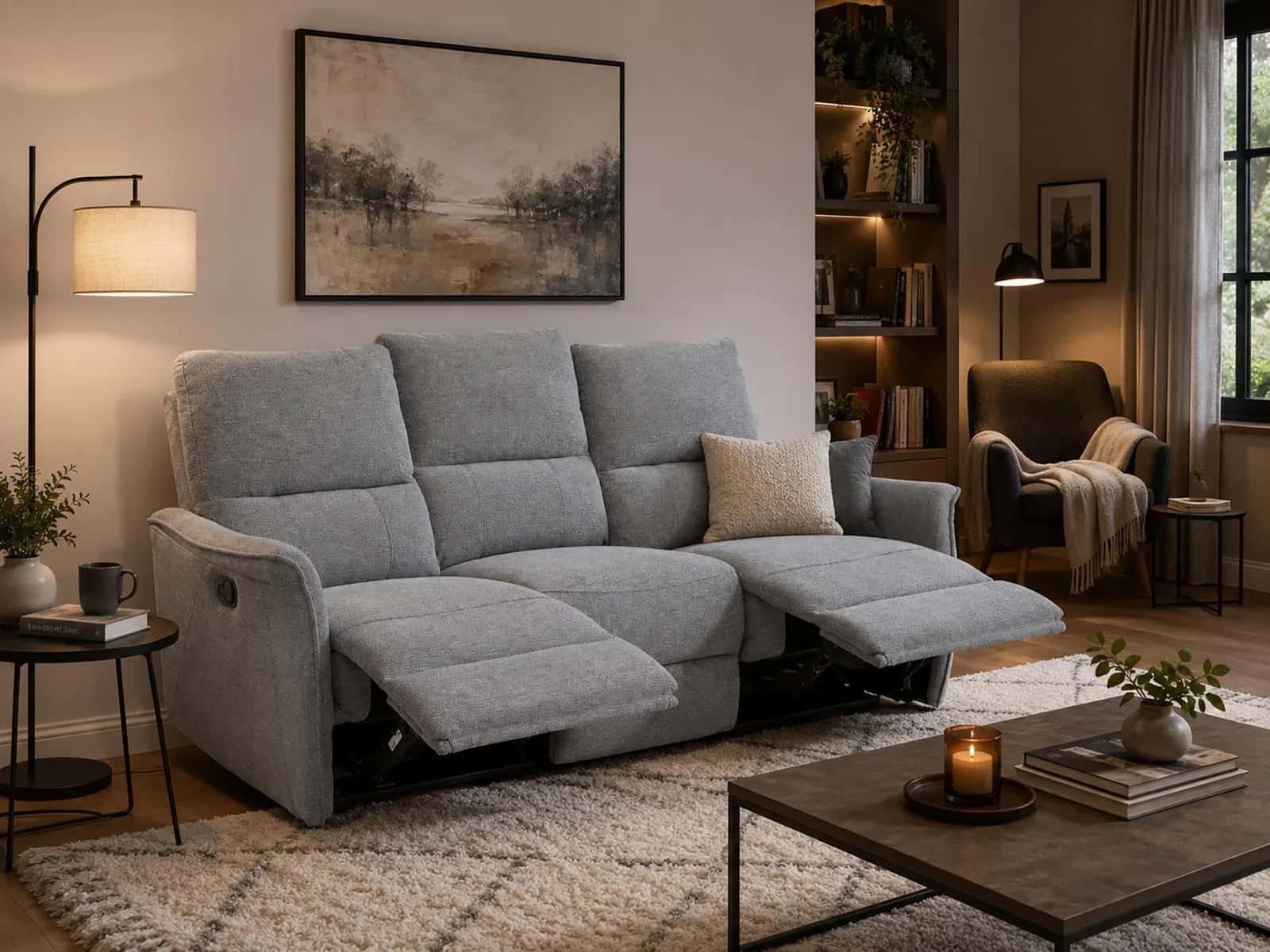 FW106-2 FOTEL TIMO DUO Szen. Szary Recliner – miniatura 10