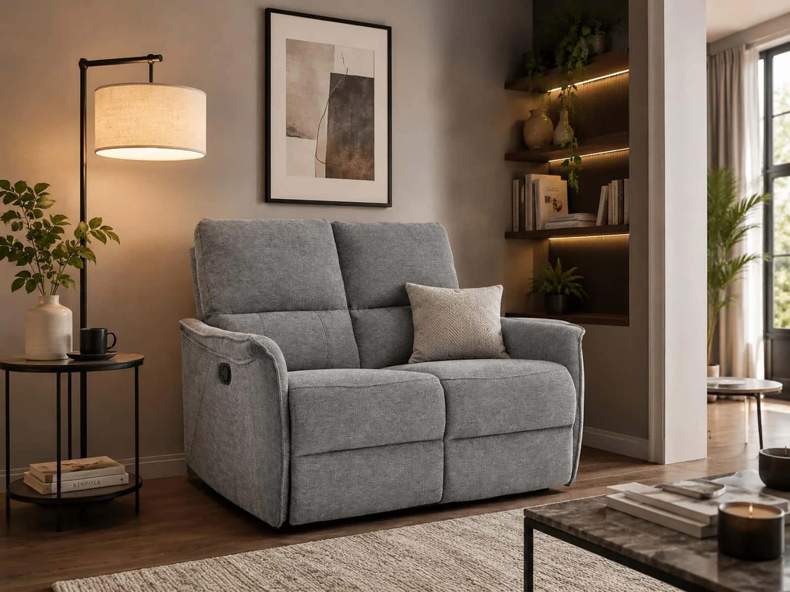 Fotel duo szenil recliner NORMAN szary – miniatura 9