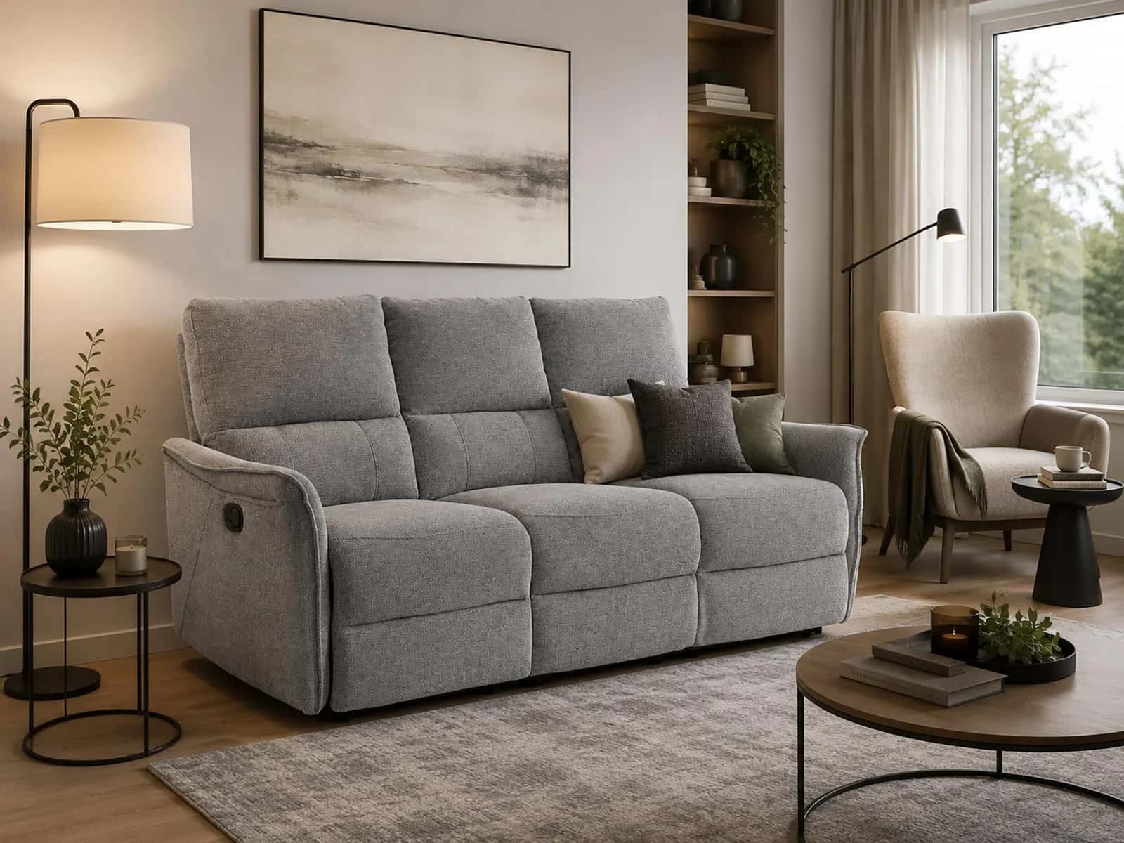 FW106-2 FOTEL TIMO DUO Szen. Szary Recliner – miniatura 8