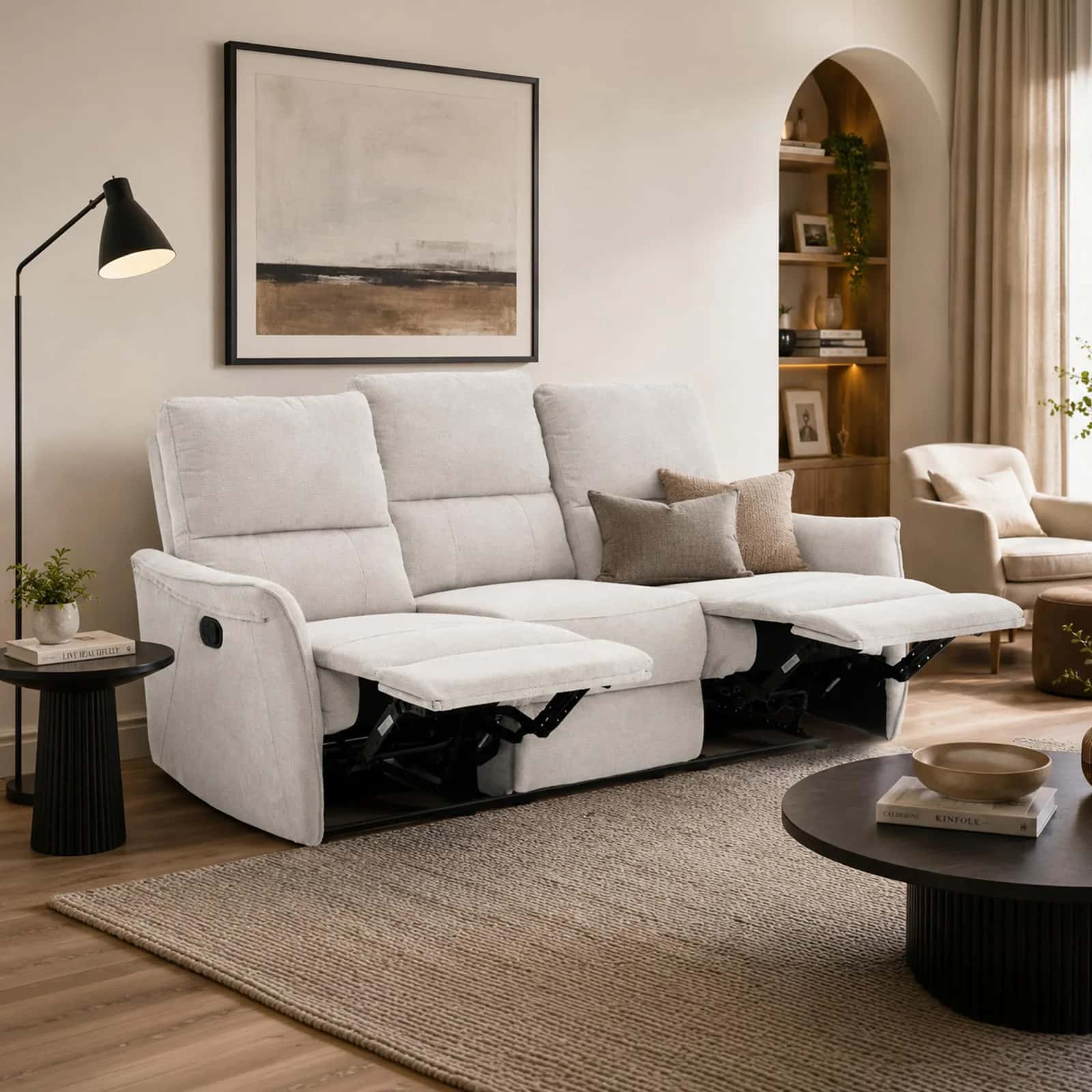 FW106-3 FOTEL TIMO TRIO Szen. Beż Recliner – miniatura 9