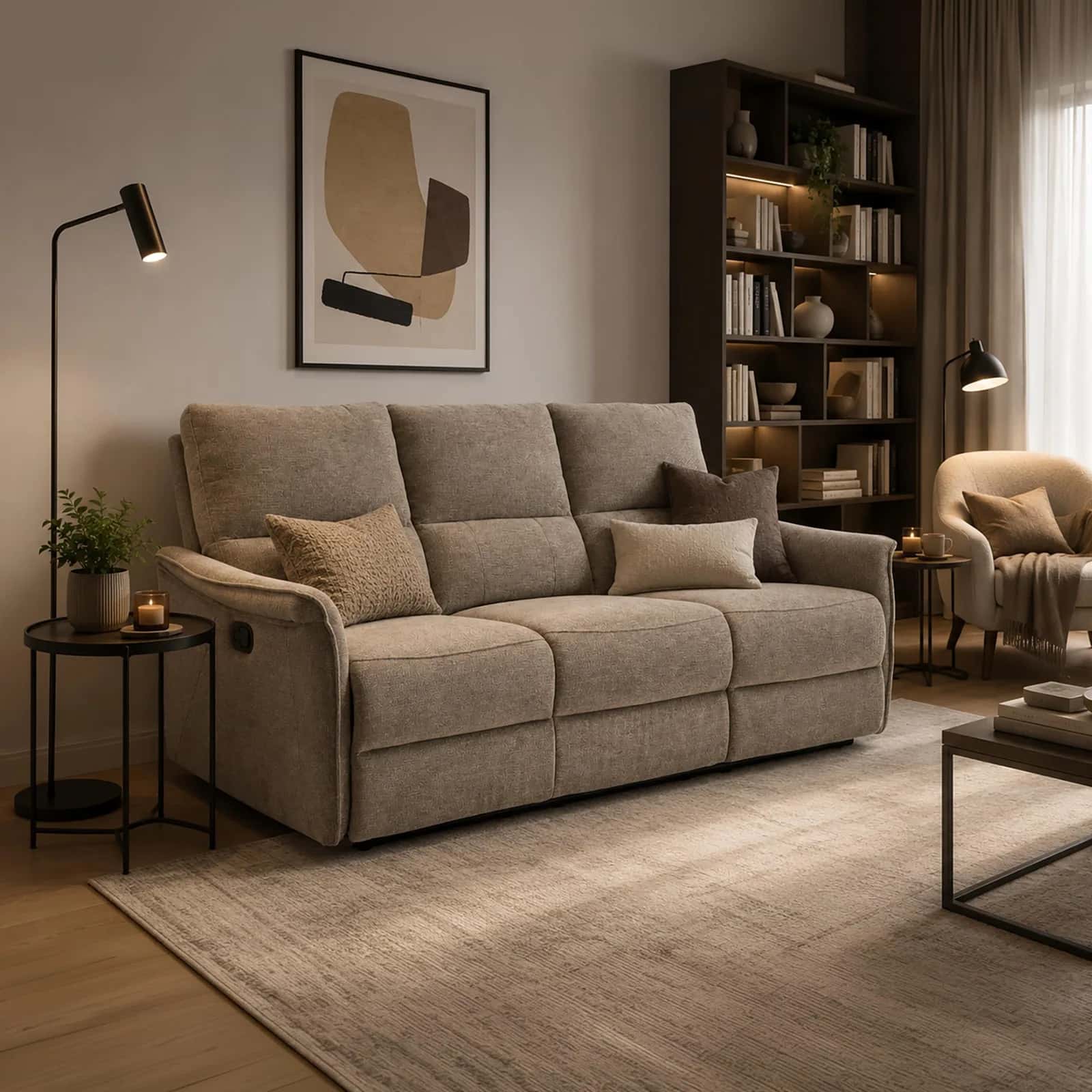 FW106-3 FOTEL TIMO TRIO Szen. Brąz Recliner – miniatura 7