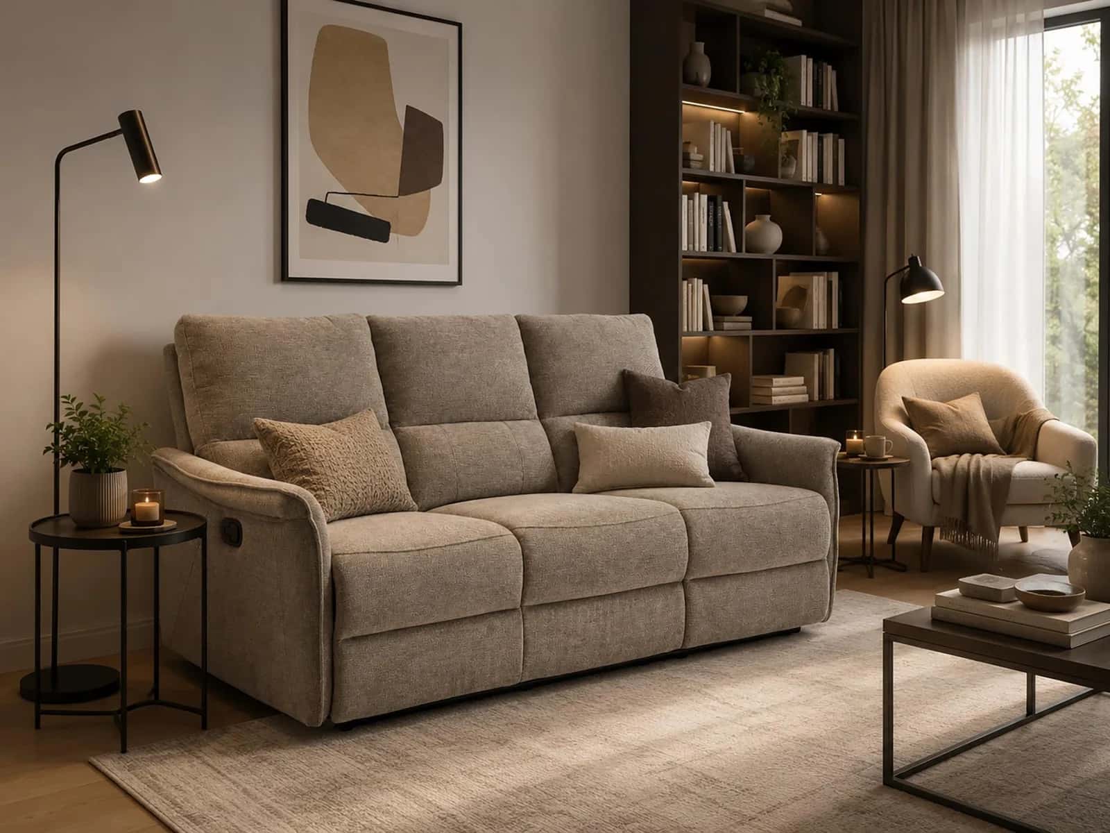 FW106-3 FOTEL TIMO TRIO Szen. Brąz Recliner – miniatura 8