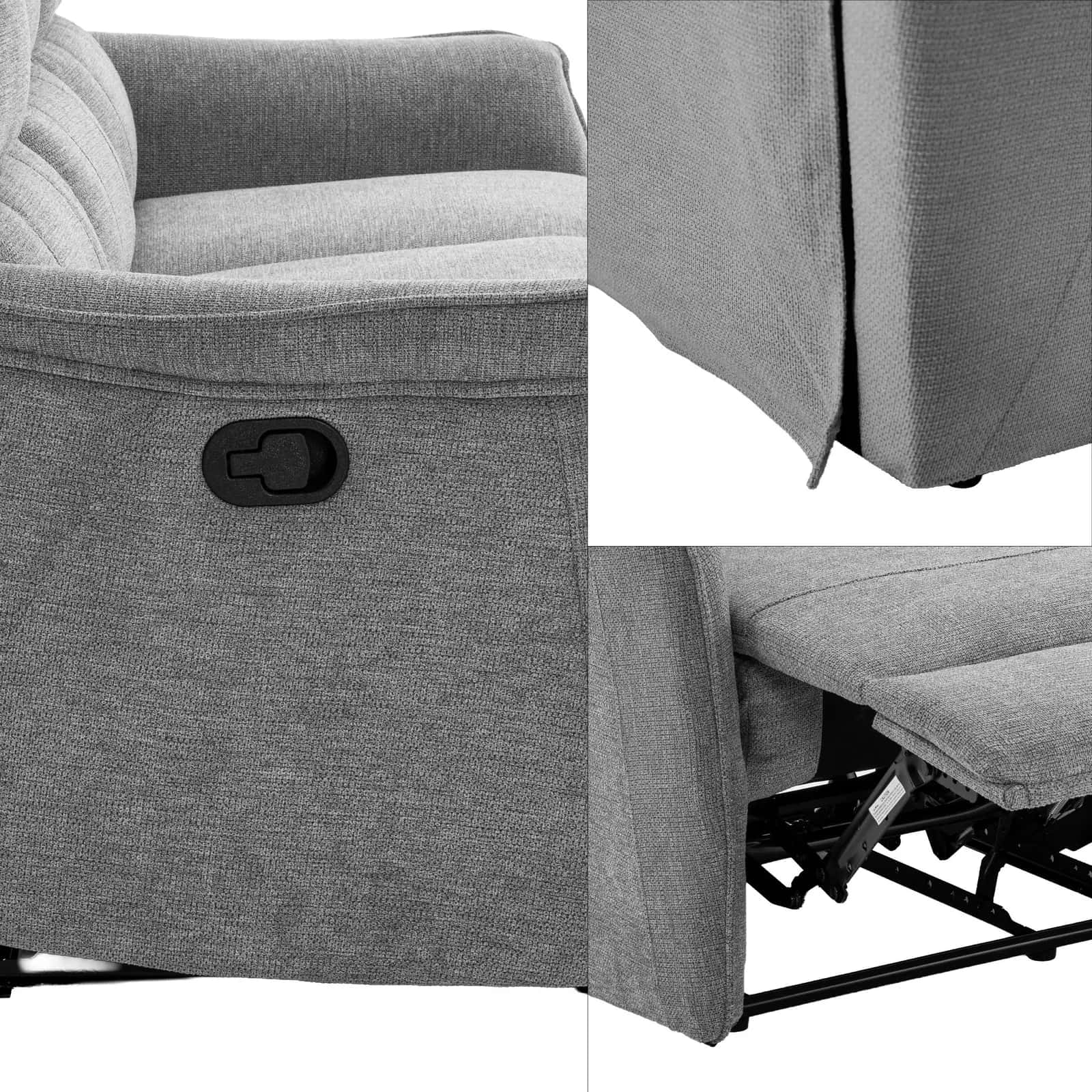 FW106-3 FOTEL TIMO TRIO Szen. Szary Recliner – miniatura 5