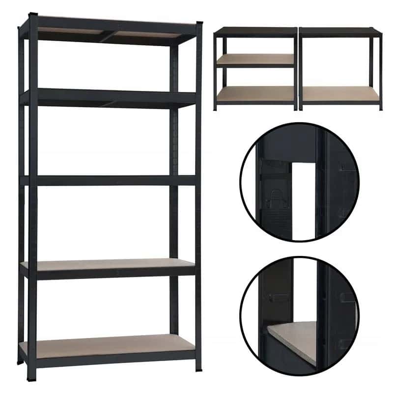 HD5000/150 Regał metal 180x90x40 czar DW – miniatura 3