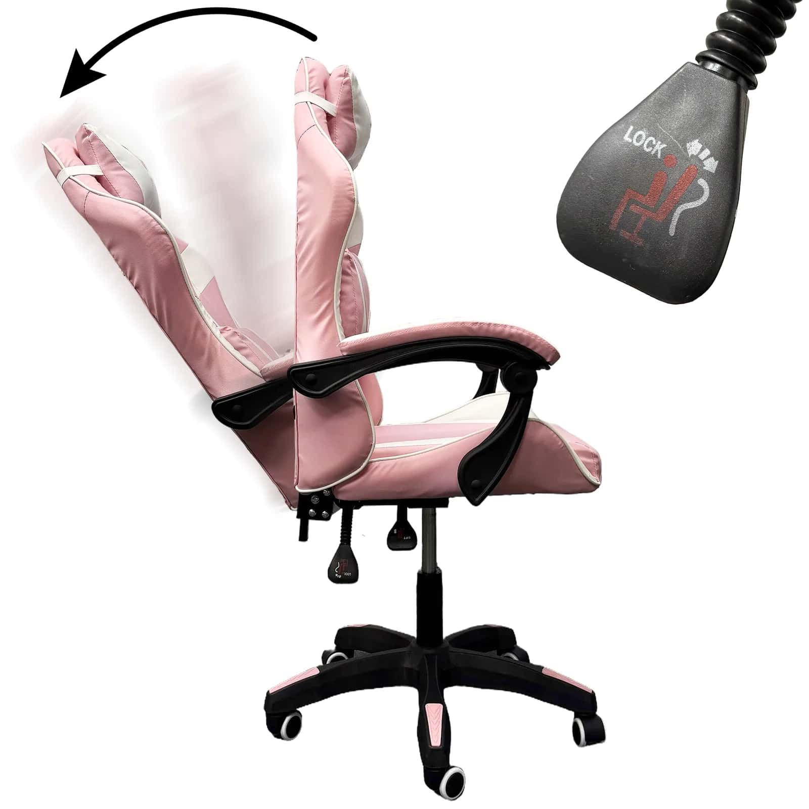 Fotel gaming sport BJORN różowy – miniatura 9