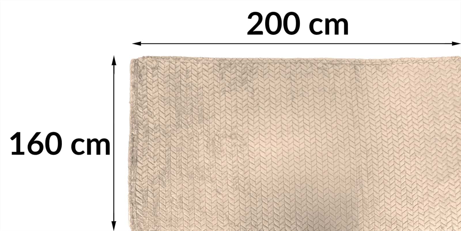 Koc FUERO 160x200 J. BEŻ – miniatura 6