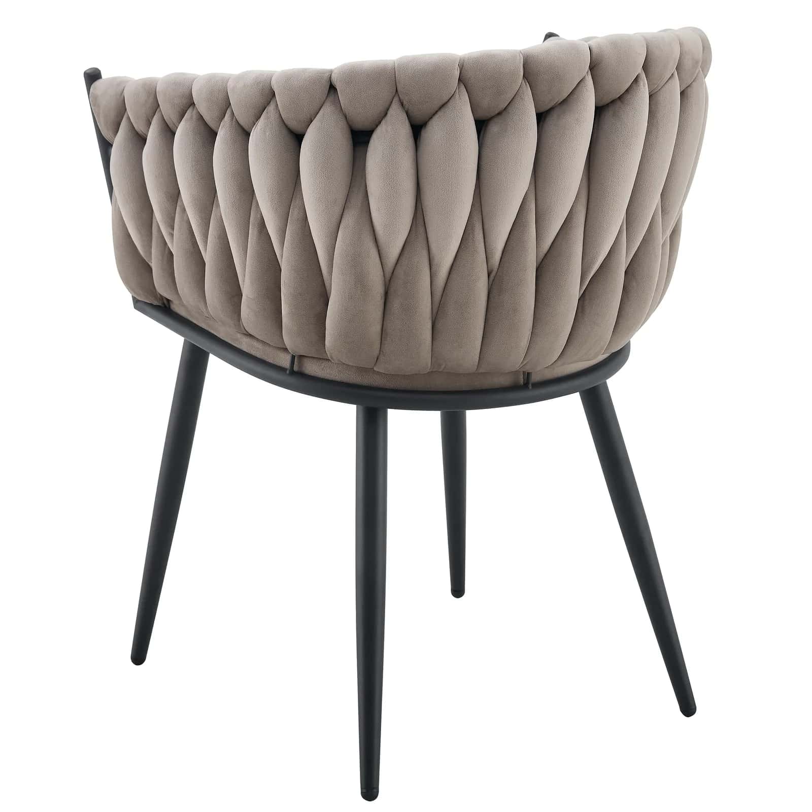Krzesło glam welur MAIKE taupe – miniatura 6