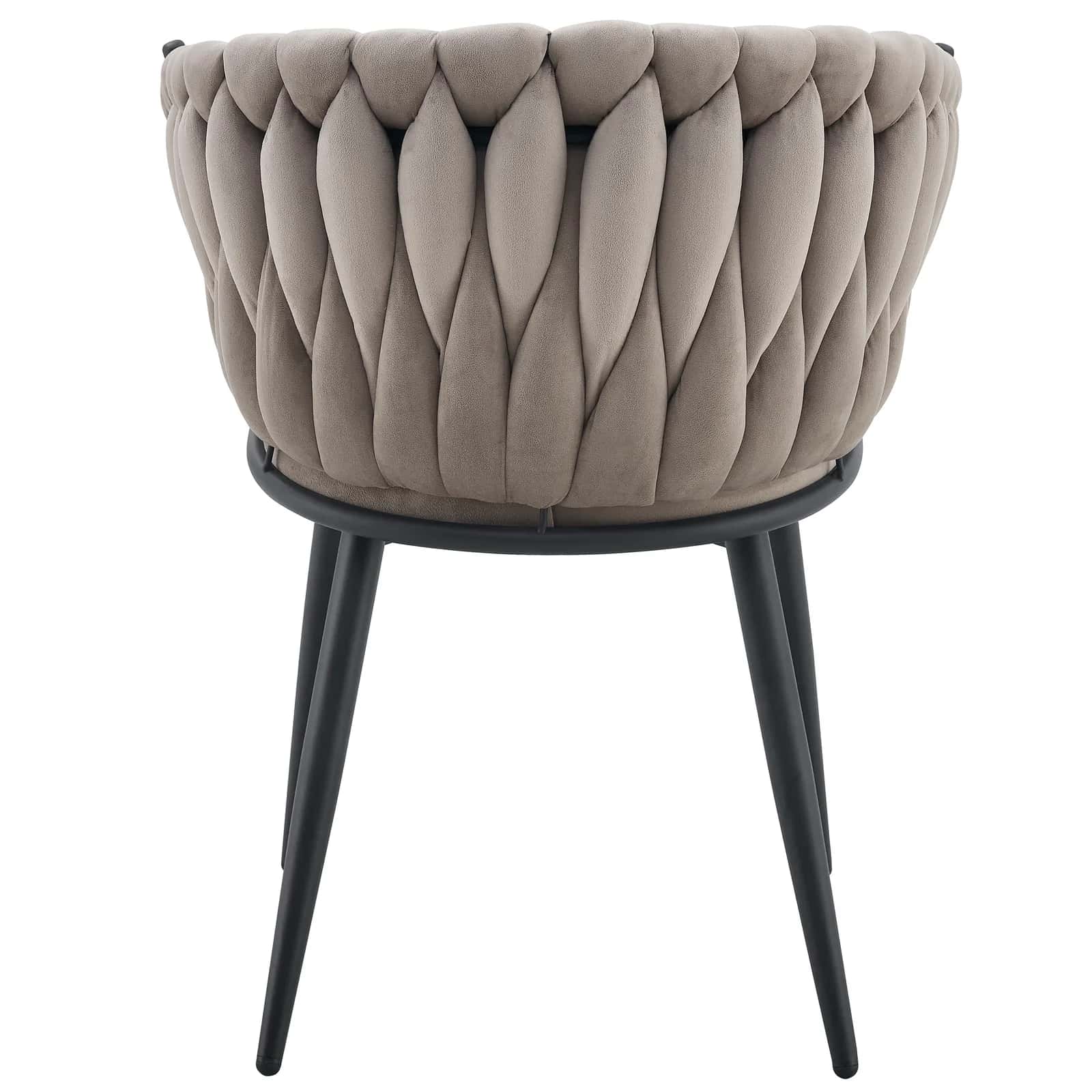 Krzesło glam welur MAIKE taupe – miniatura 5